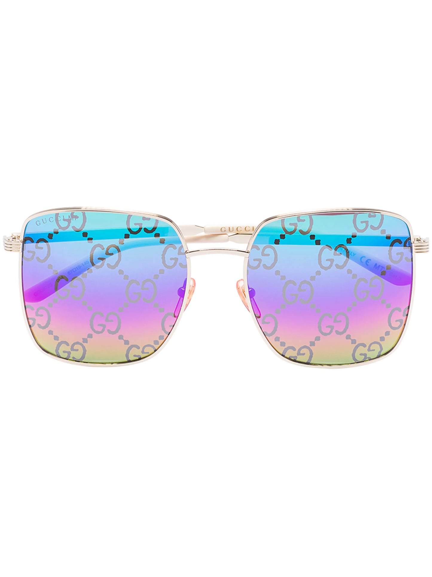 GG-monogram square-frame sunglasses