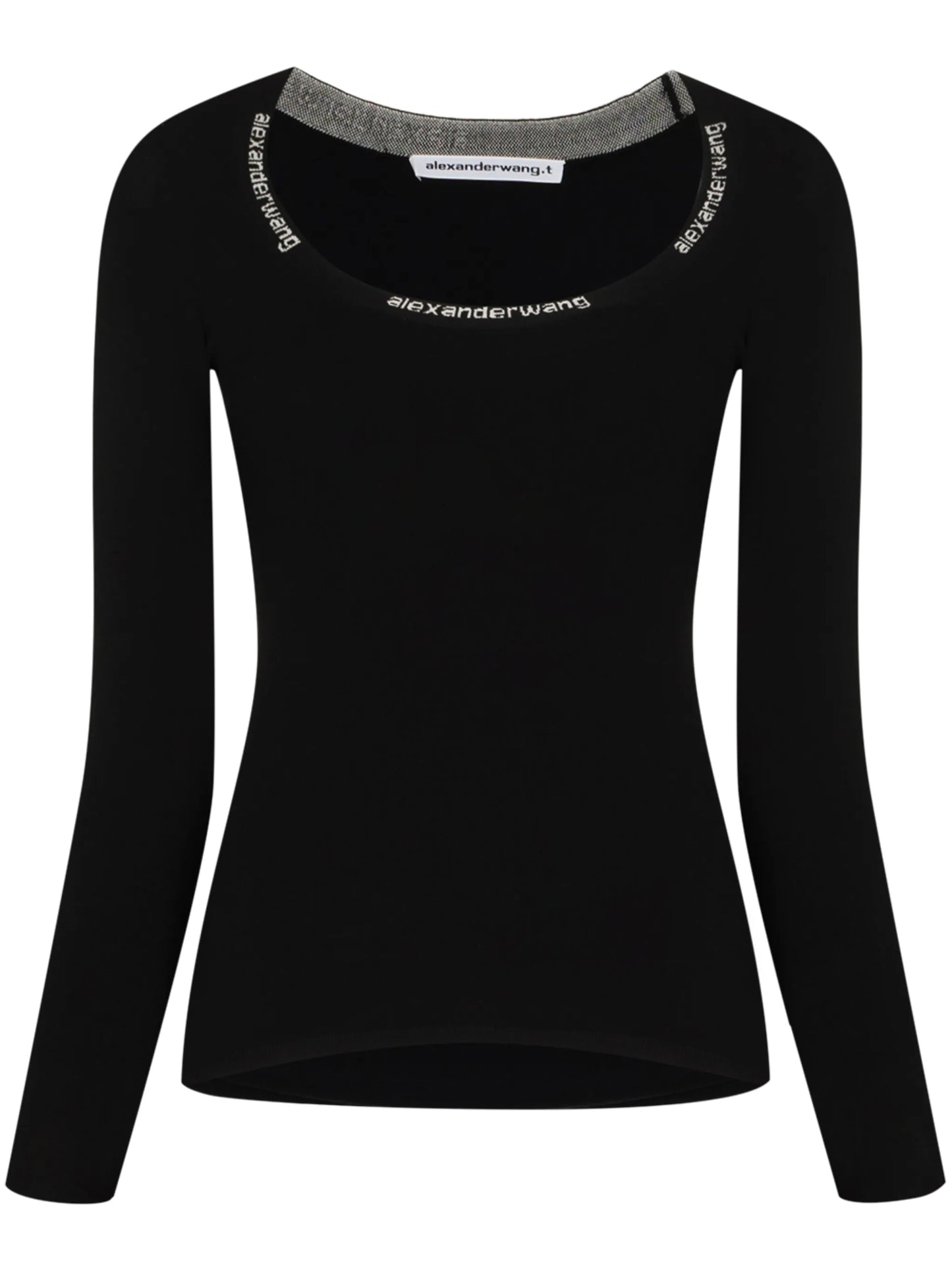 logo-trim long-sleeve T-shirt