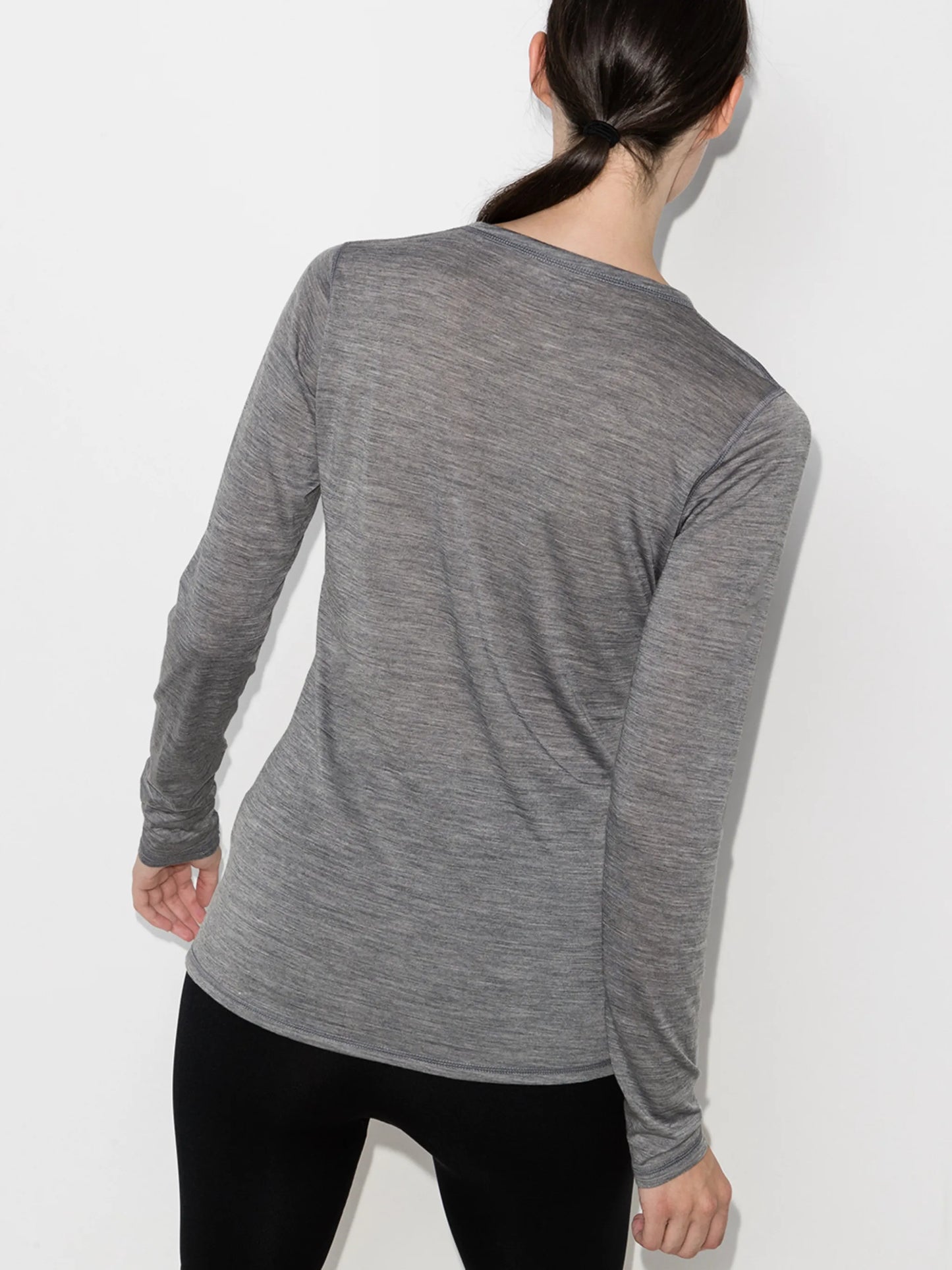 long-sleeve button placket top