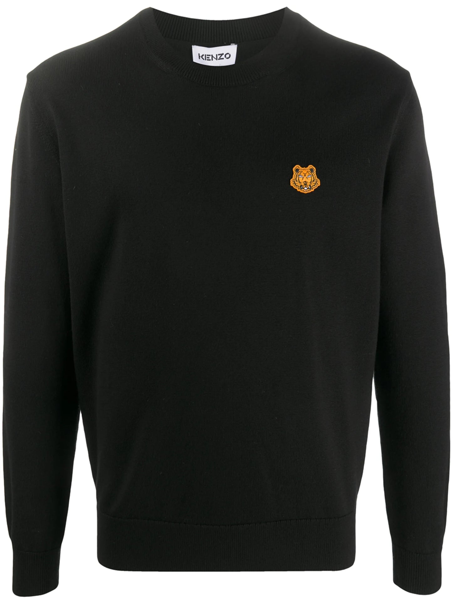 tiger patch wool jumper