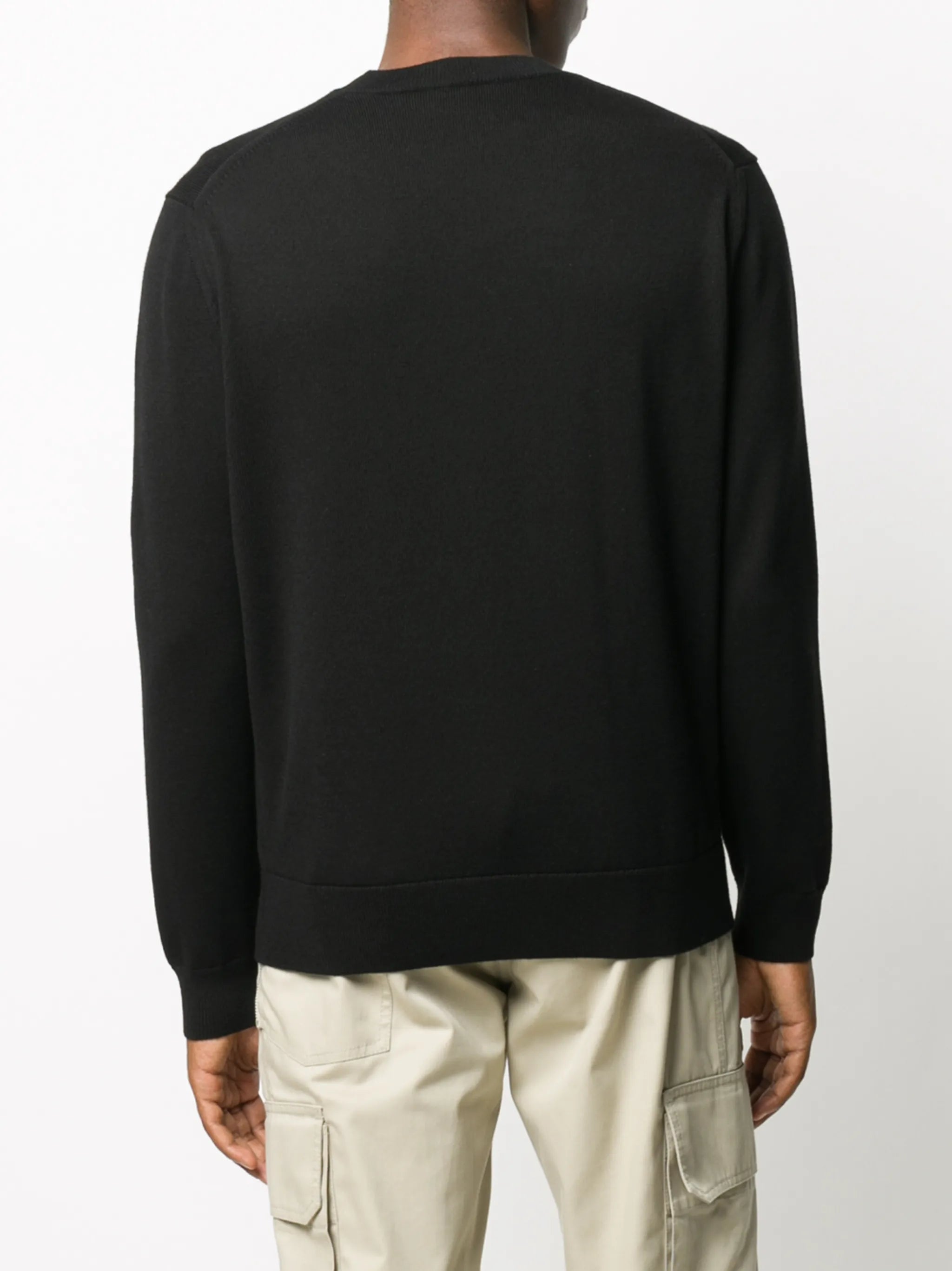 tiger patch wool jumper