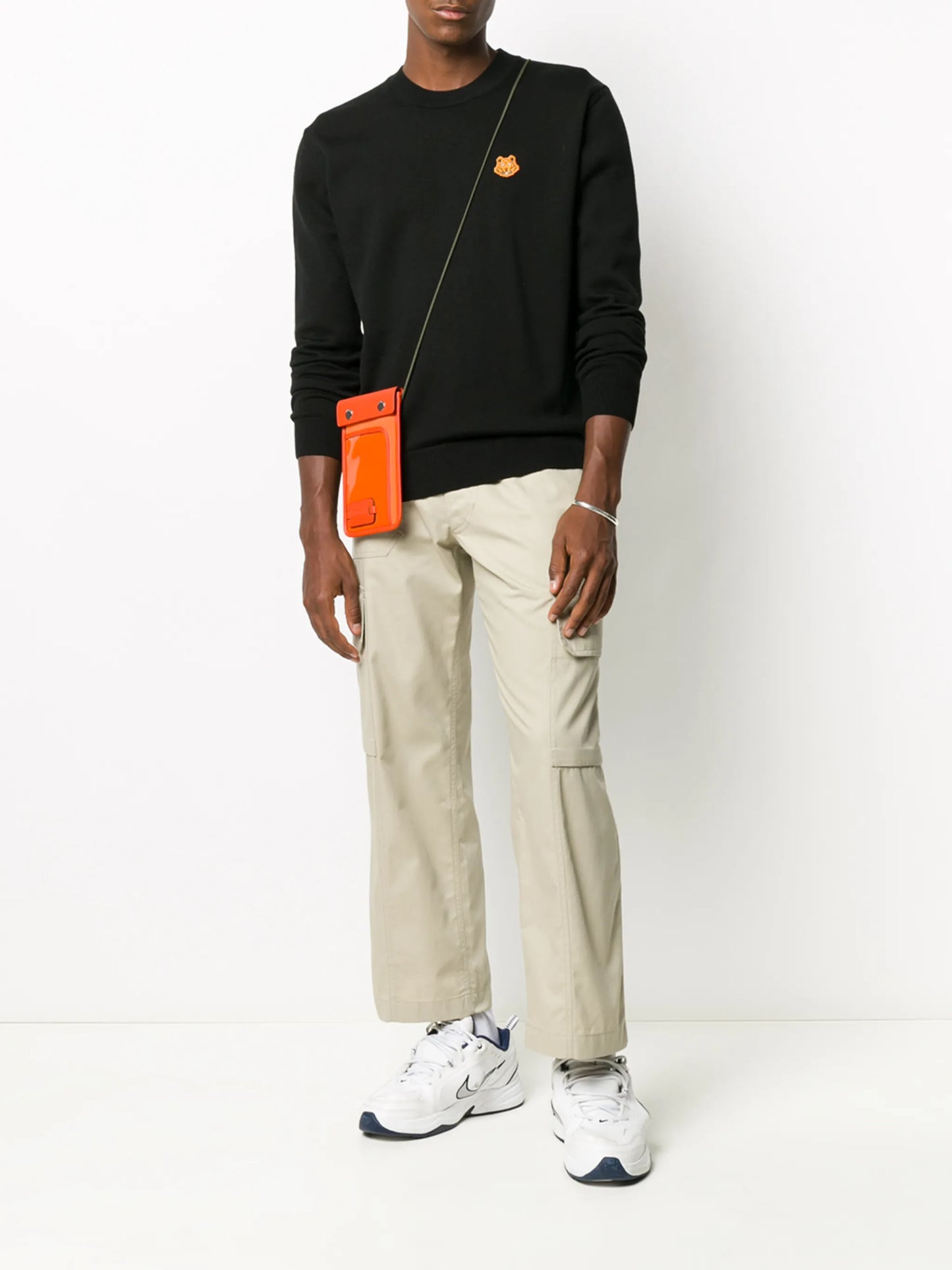 tiger patch wool jumper