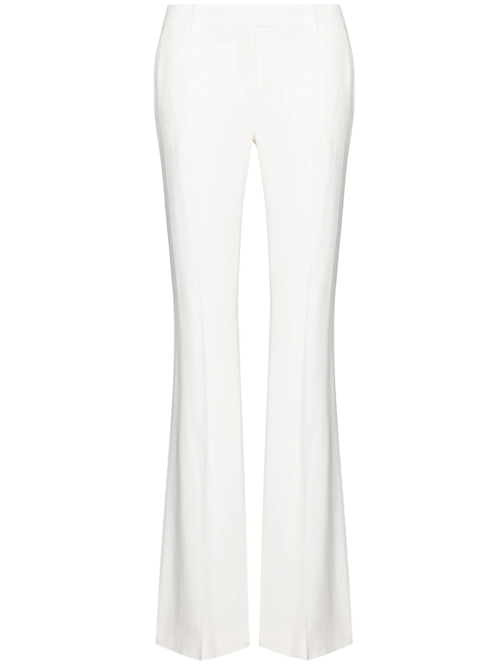 mid-rise flared trousers
