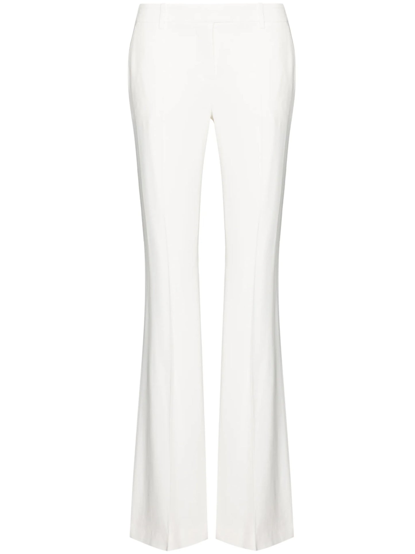 mid-rise flared trousers