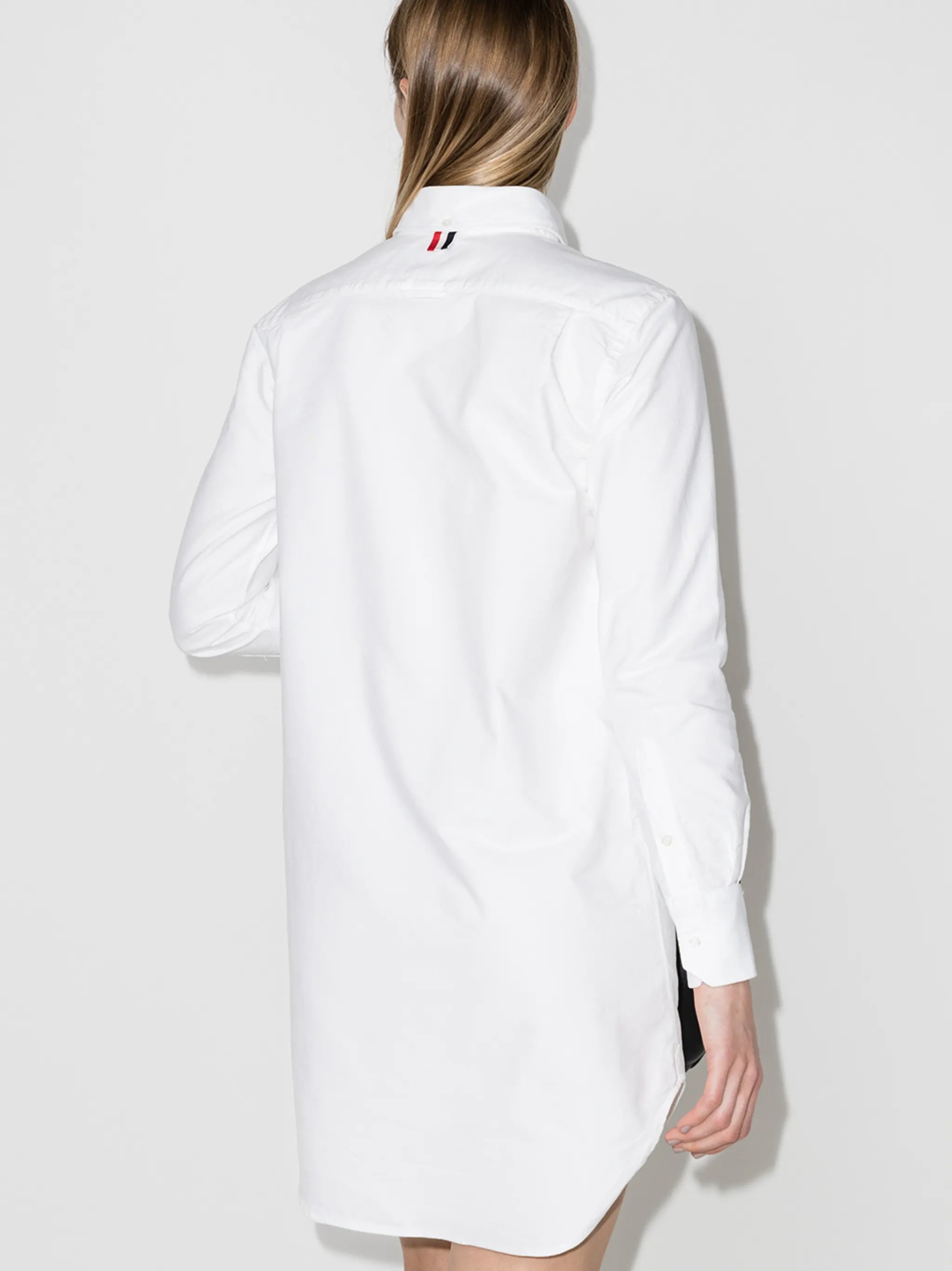 RWB-stripe mini shirtdress