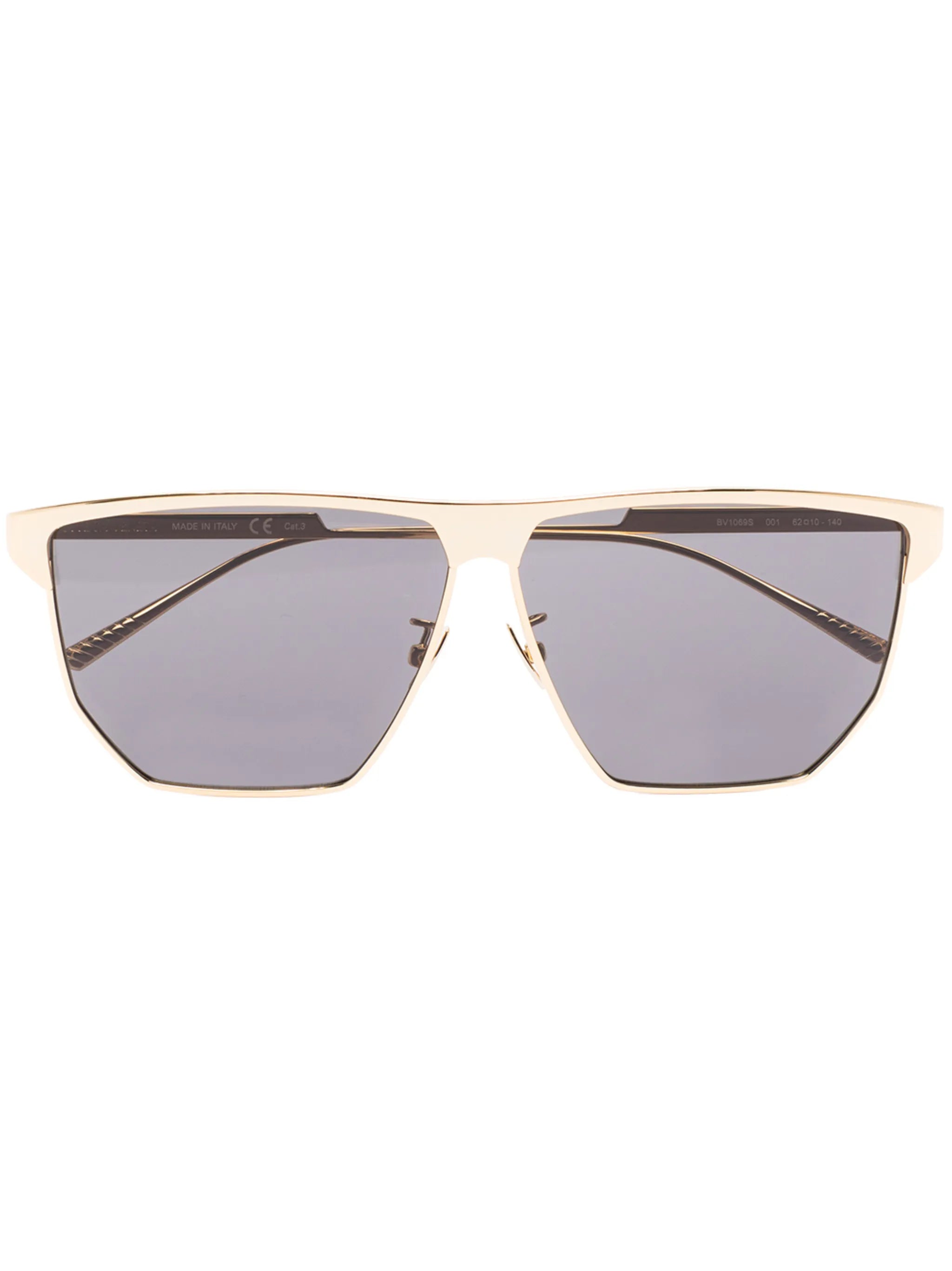 angular pilot-frame sunglasses