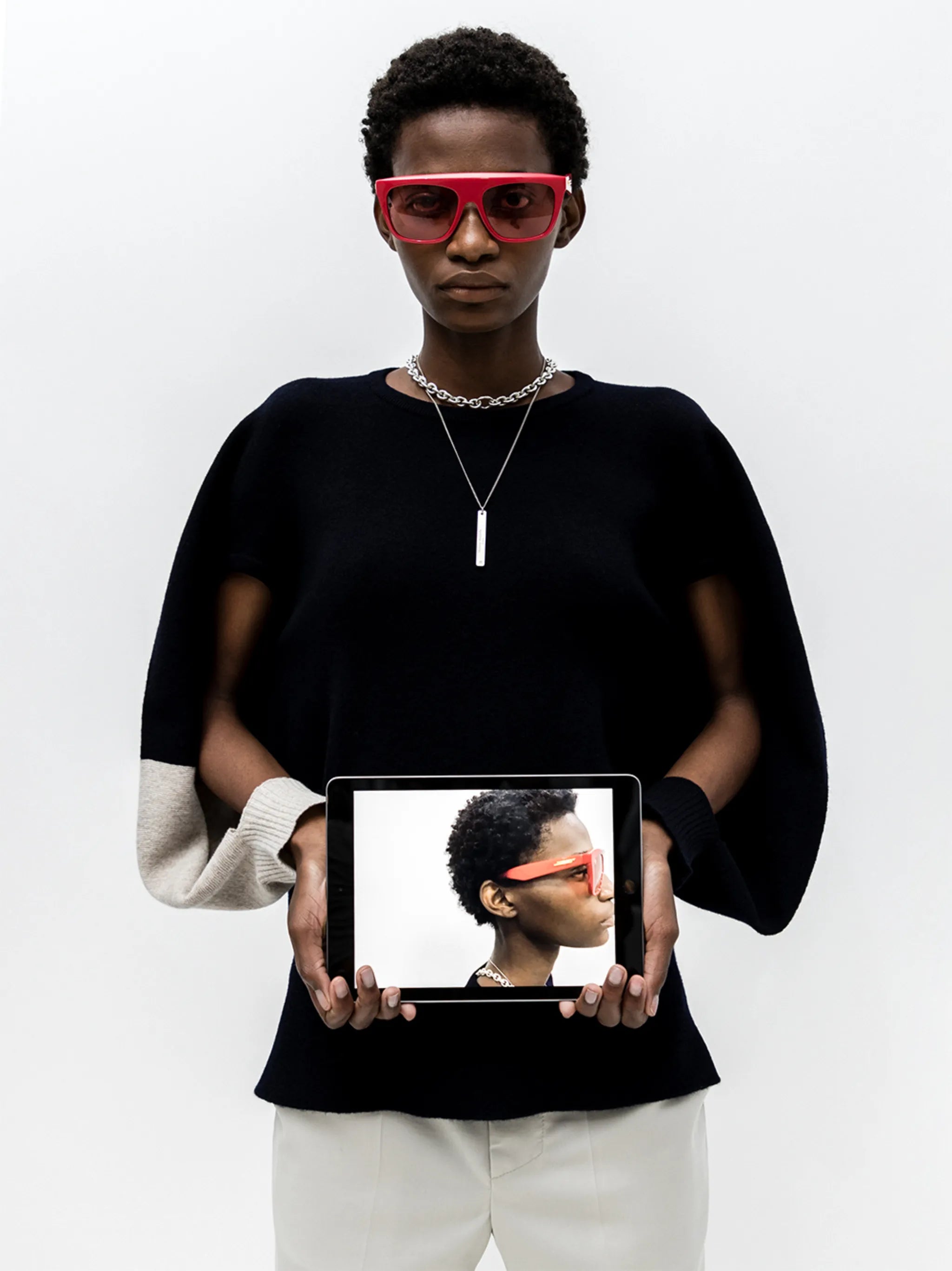 BV1060S square-frame sunglasses