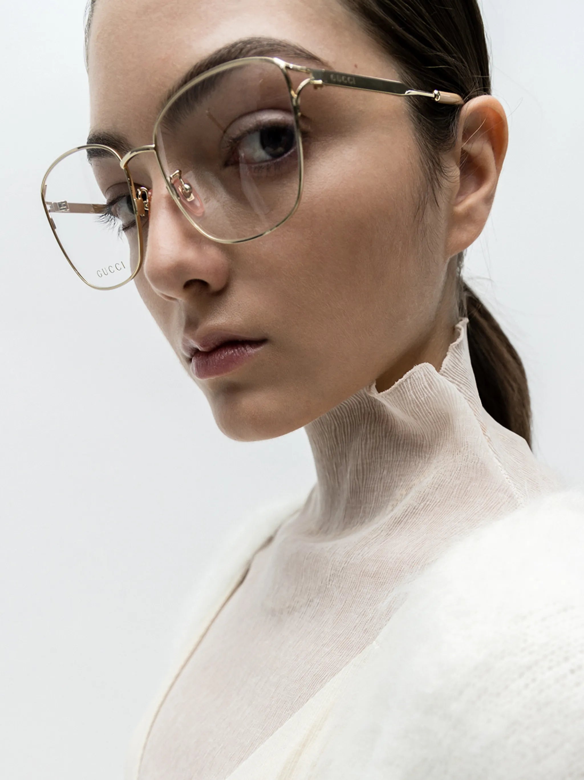 Fork square-frame glasses