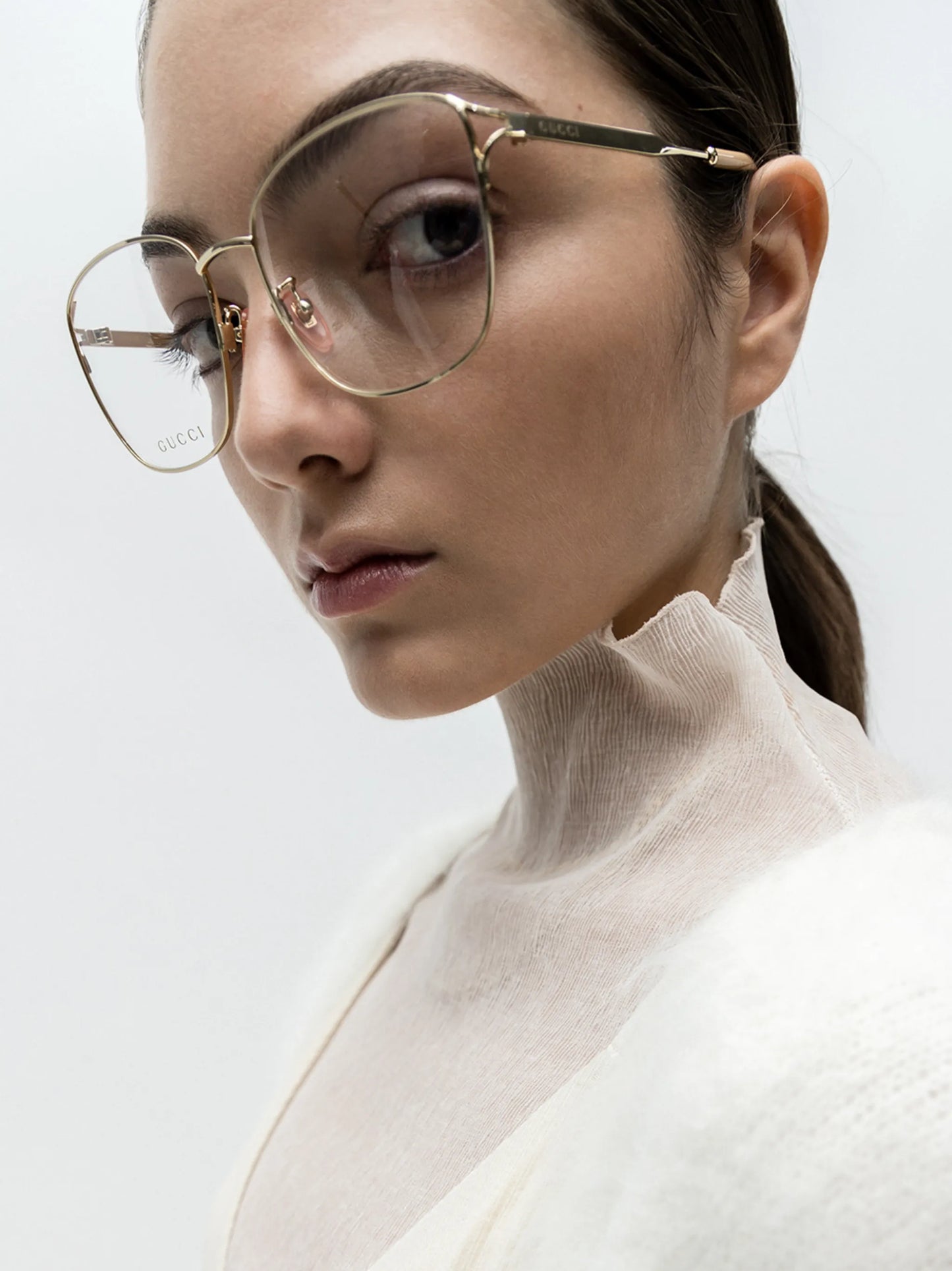 Fork square-frame glasses