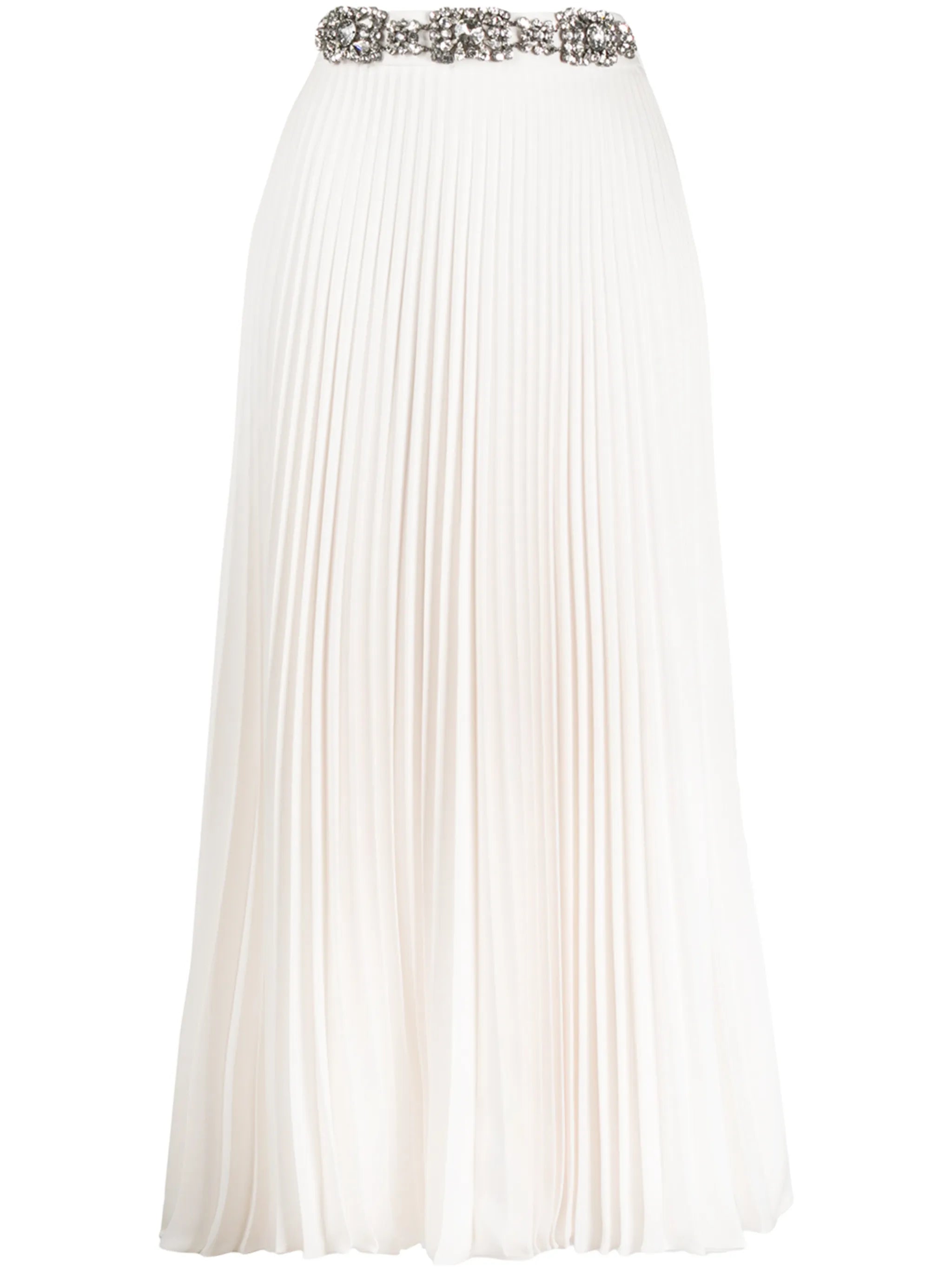crystal-embellished pleated skirt