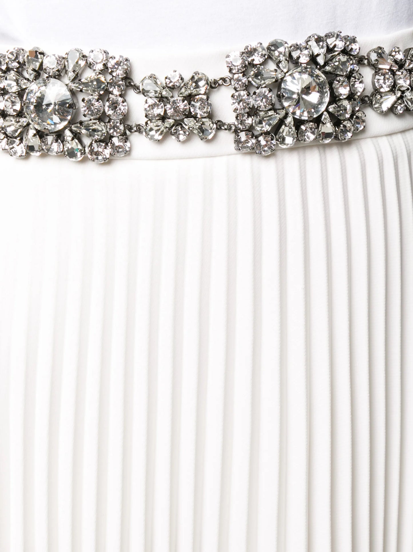 crystal-embellished pleated skirt