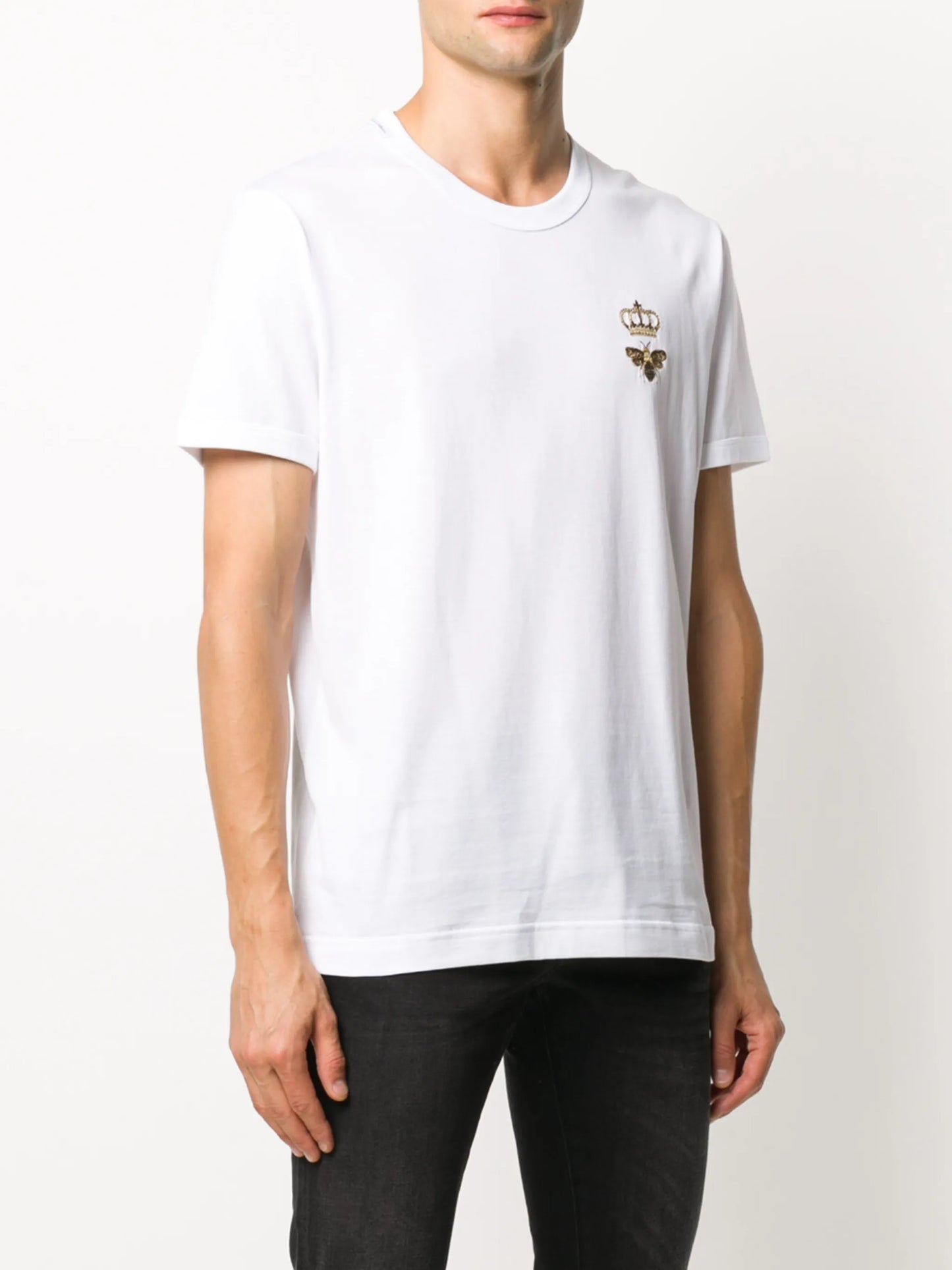 embroidered cotton T-shirt