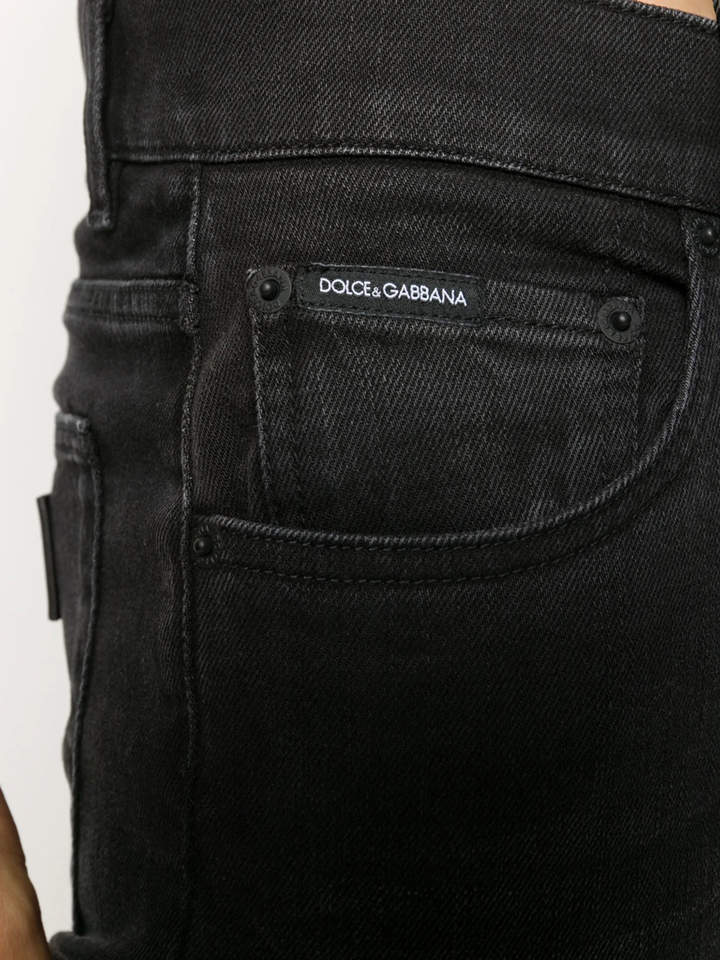 logo-appliqué skinny jeans