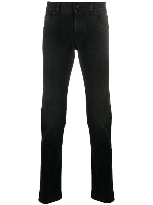 logo-appliqué skinny jeans