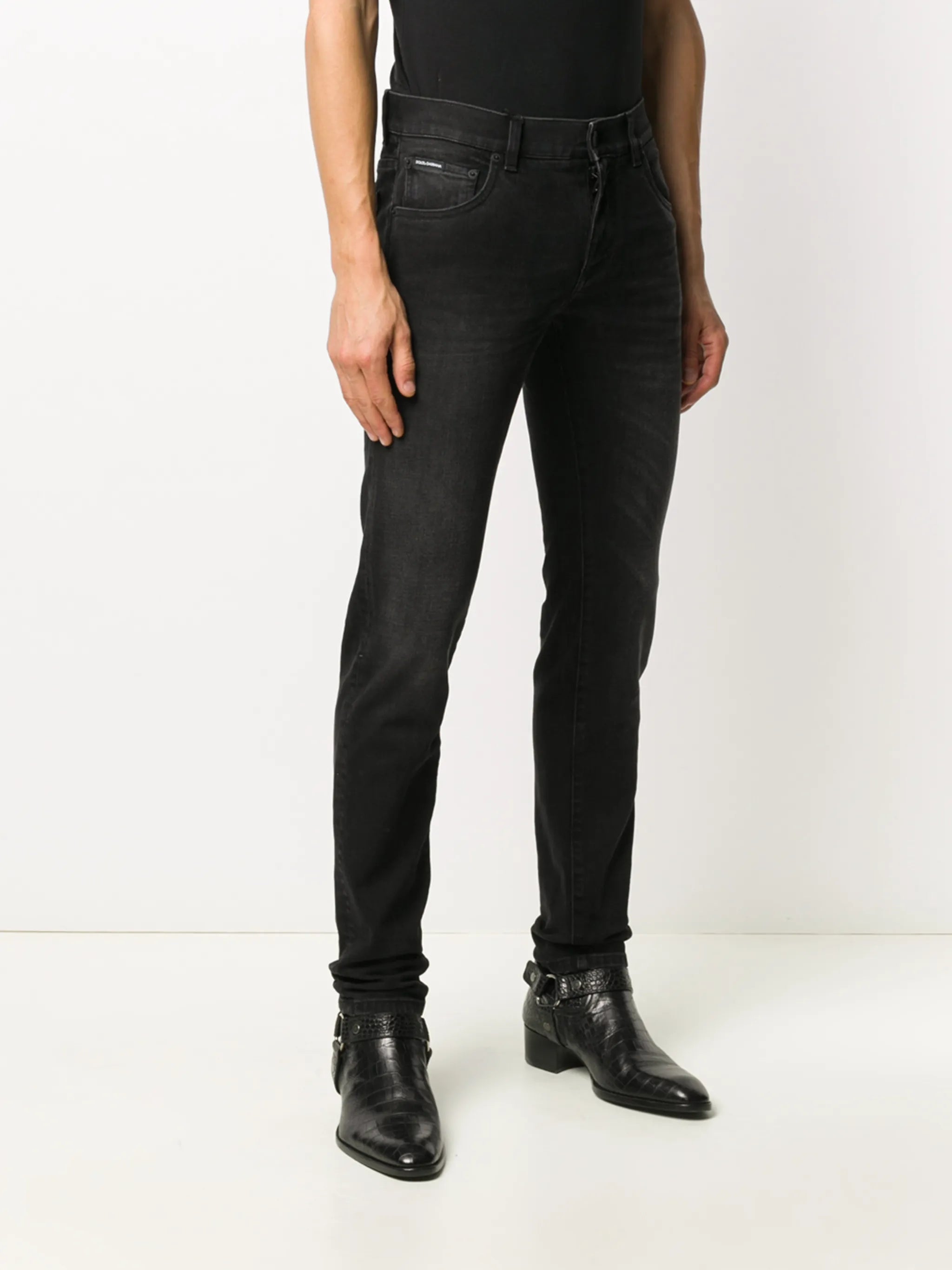 logo-appliqué skinny jeans