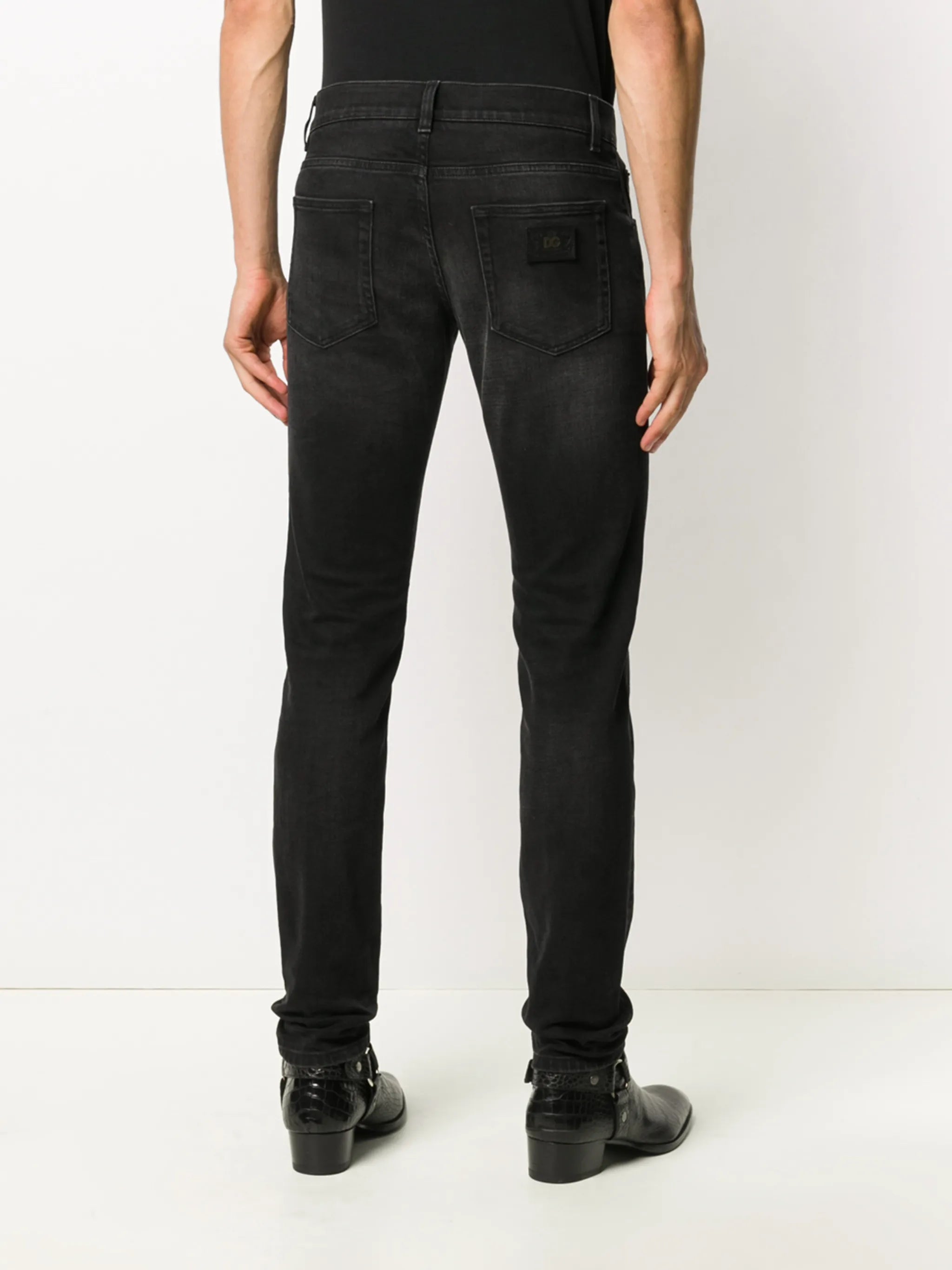 logo-appliqué skinny jeans