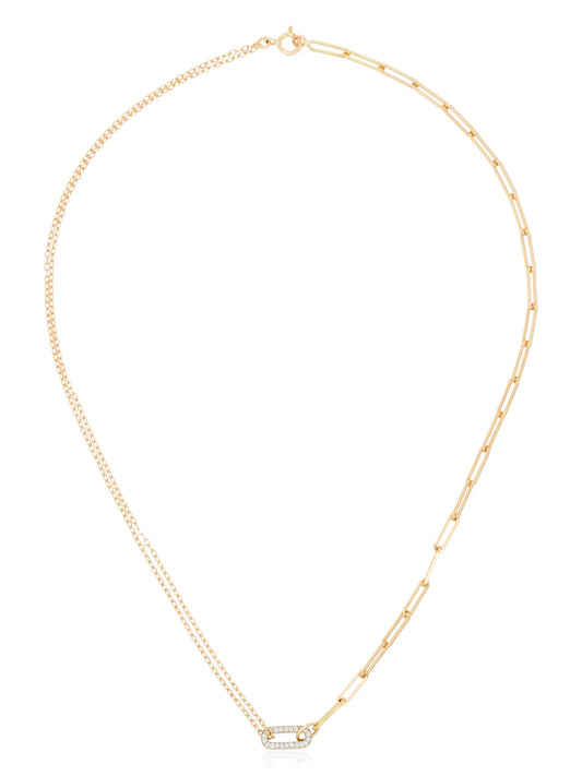 18K yellow gold diamond link choker