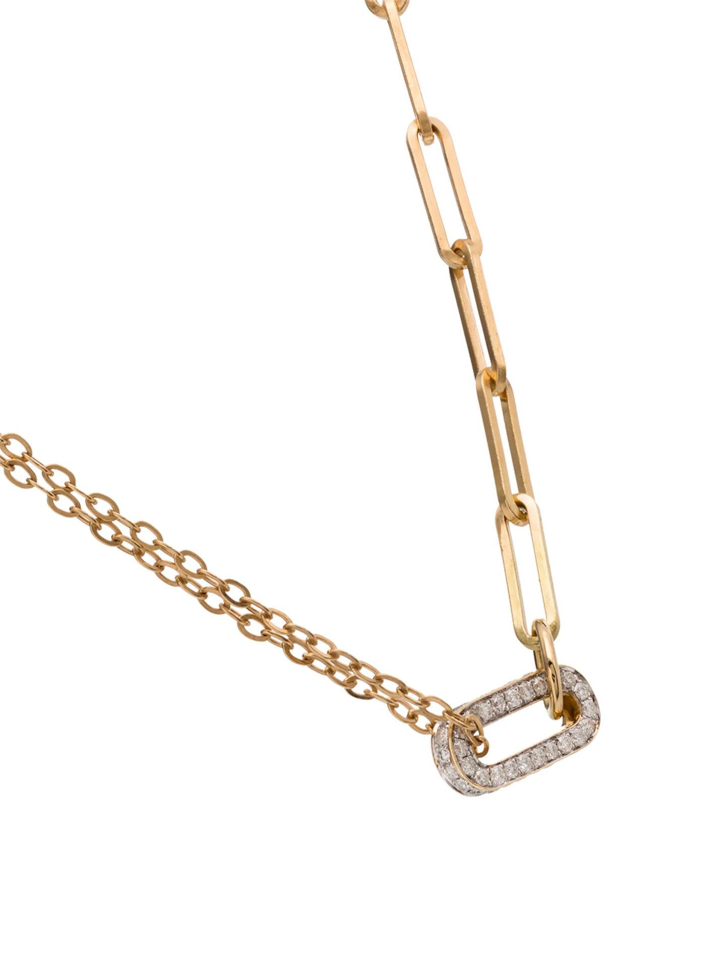 18K yellow gold diamond link choker
