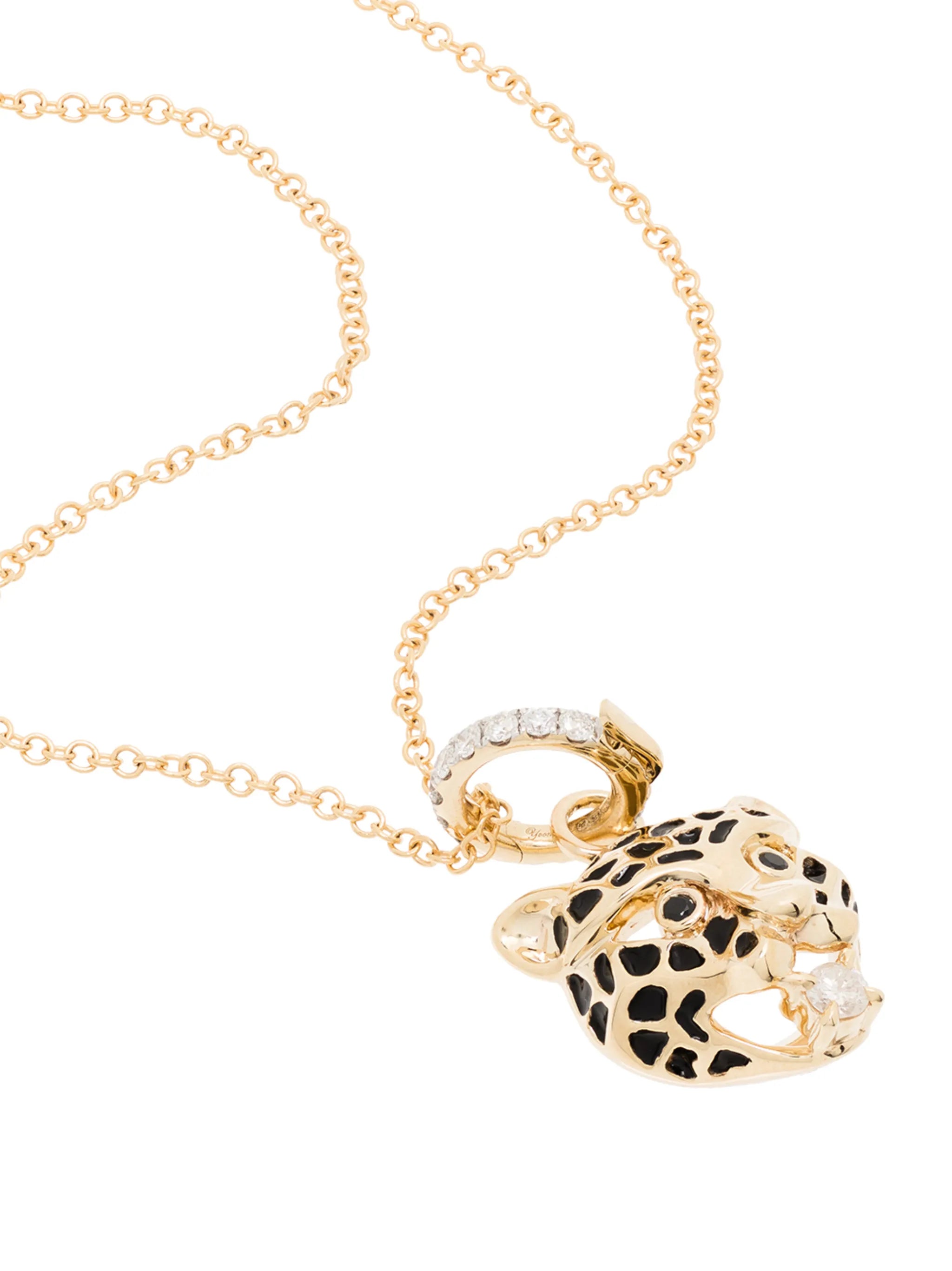 9kt yellow gold diamond pendant necklace