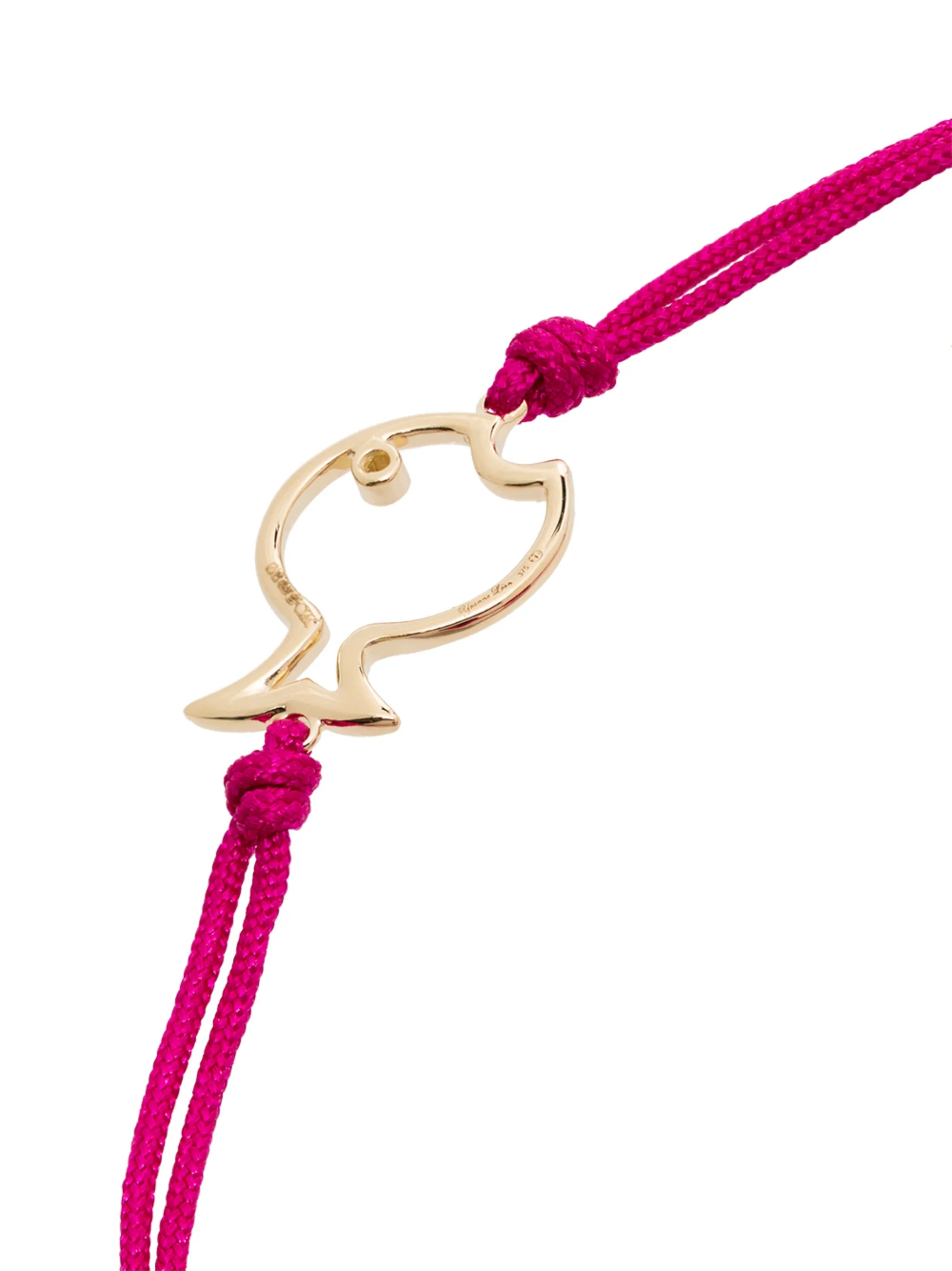 9kt yellow gold fish diamond bracelet