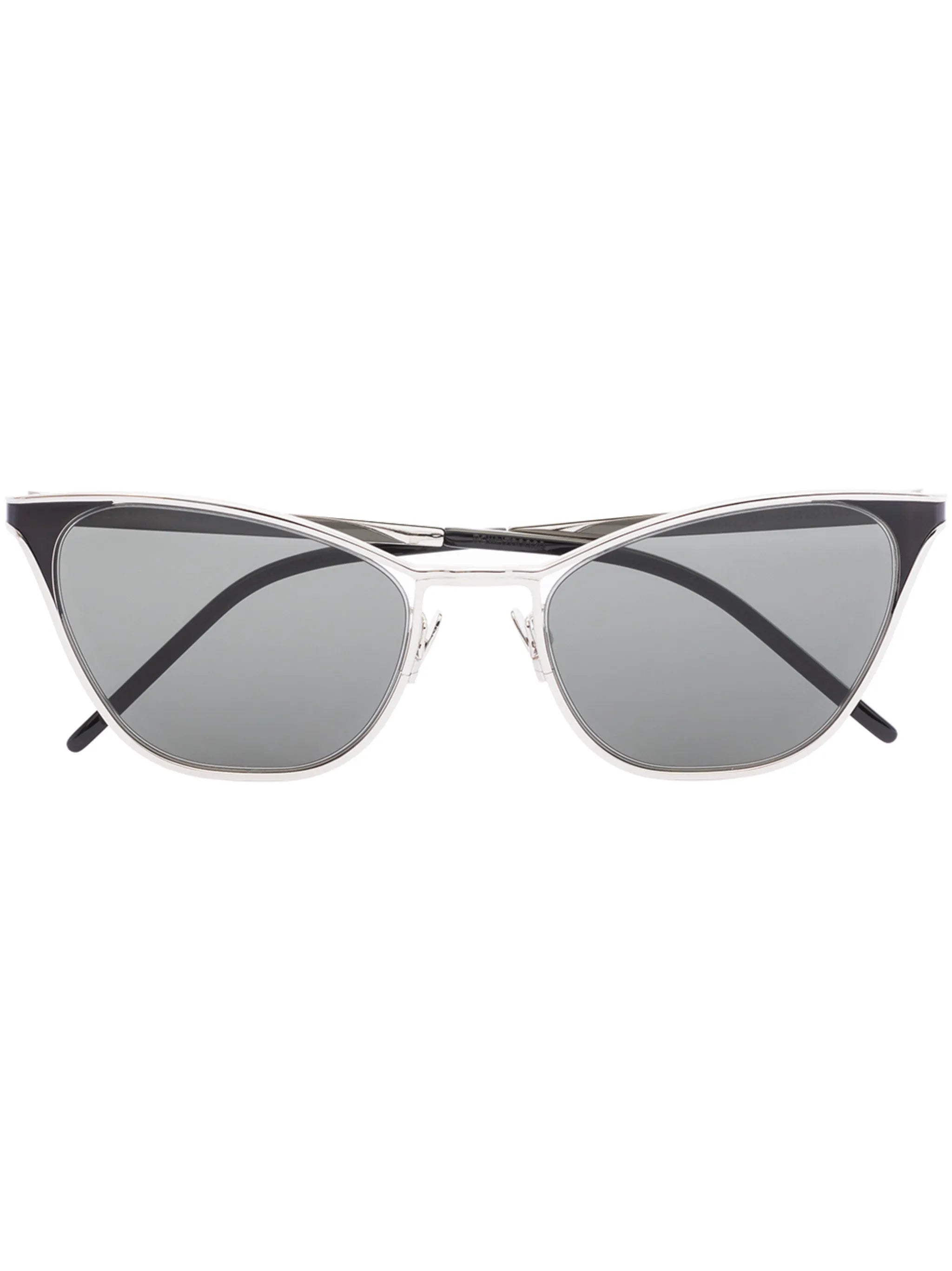 cat-eye silver-tone sunglasses