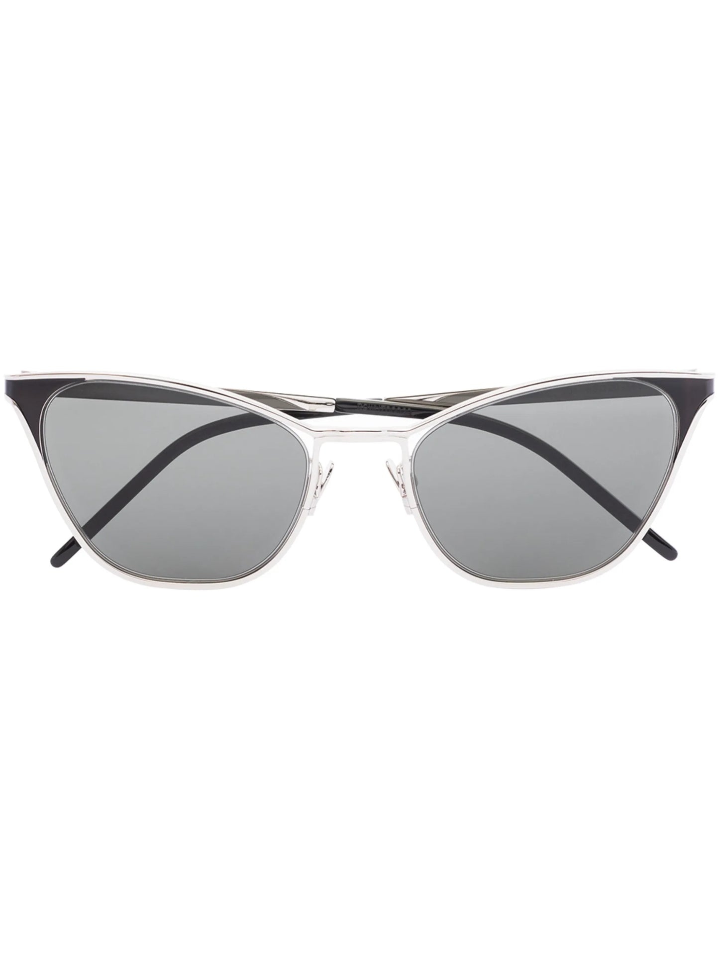 cat-eye silver-tone sunglasses