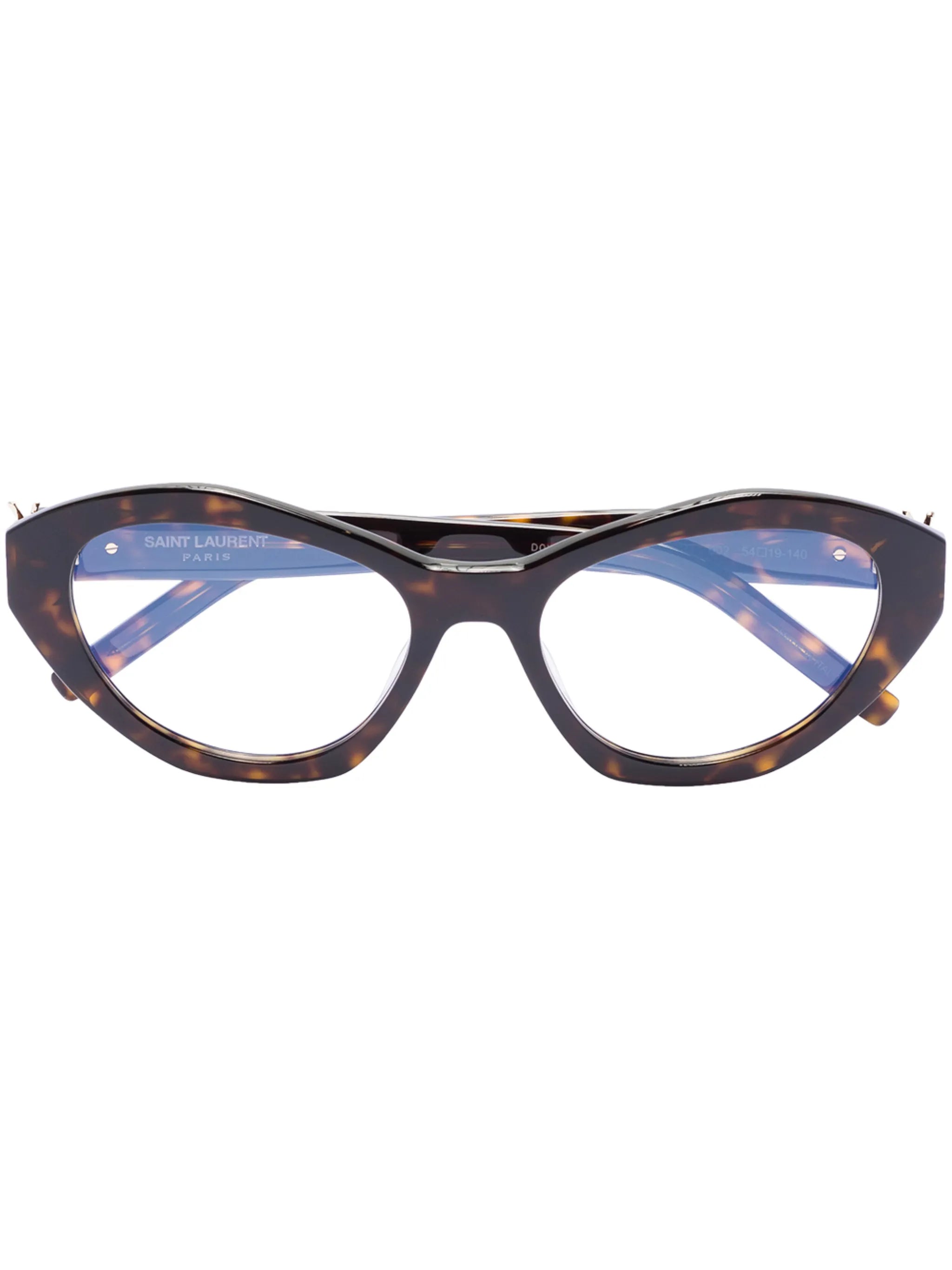 tortoiseshell-pattern glasses