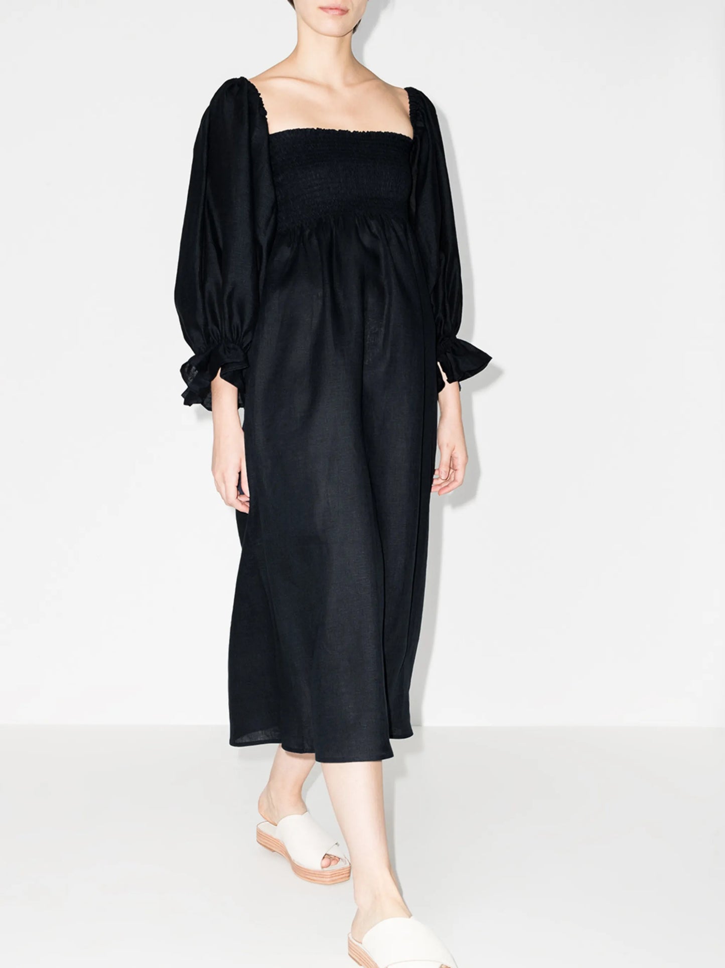 Atlanta linen midi dress