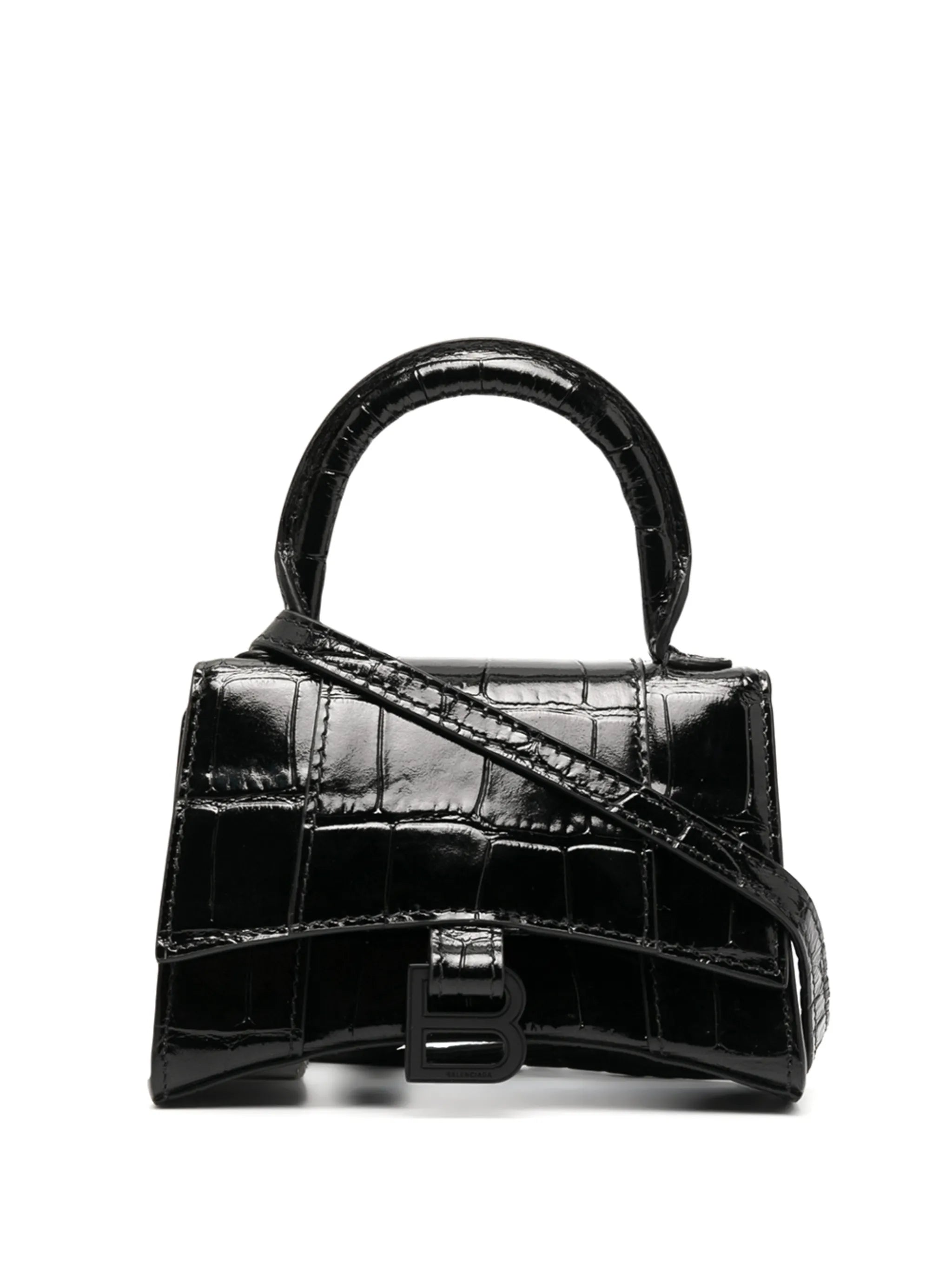 mini Hourglass top-handle bag