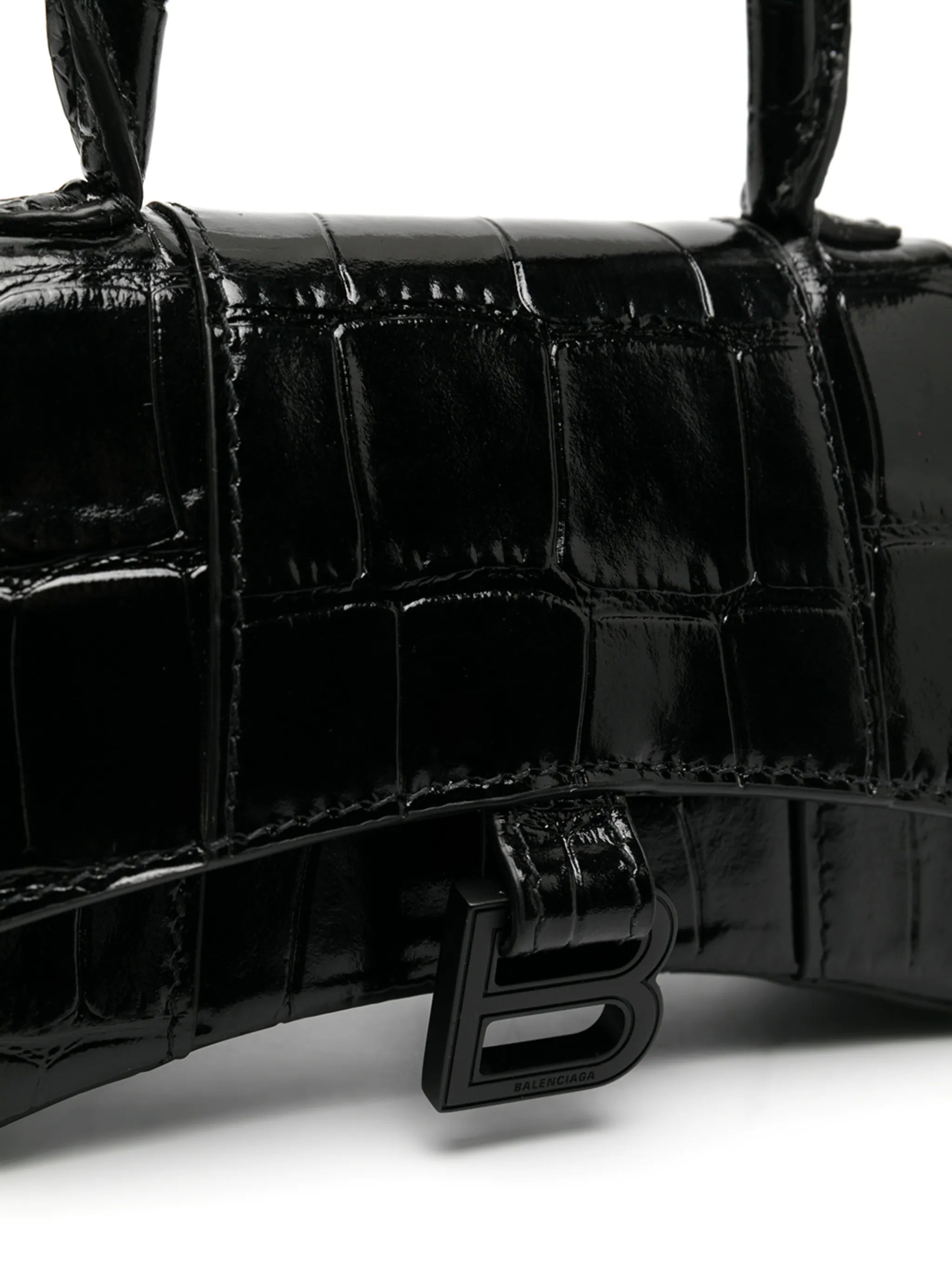mini Hourglass top-handle bag