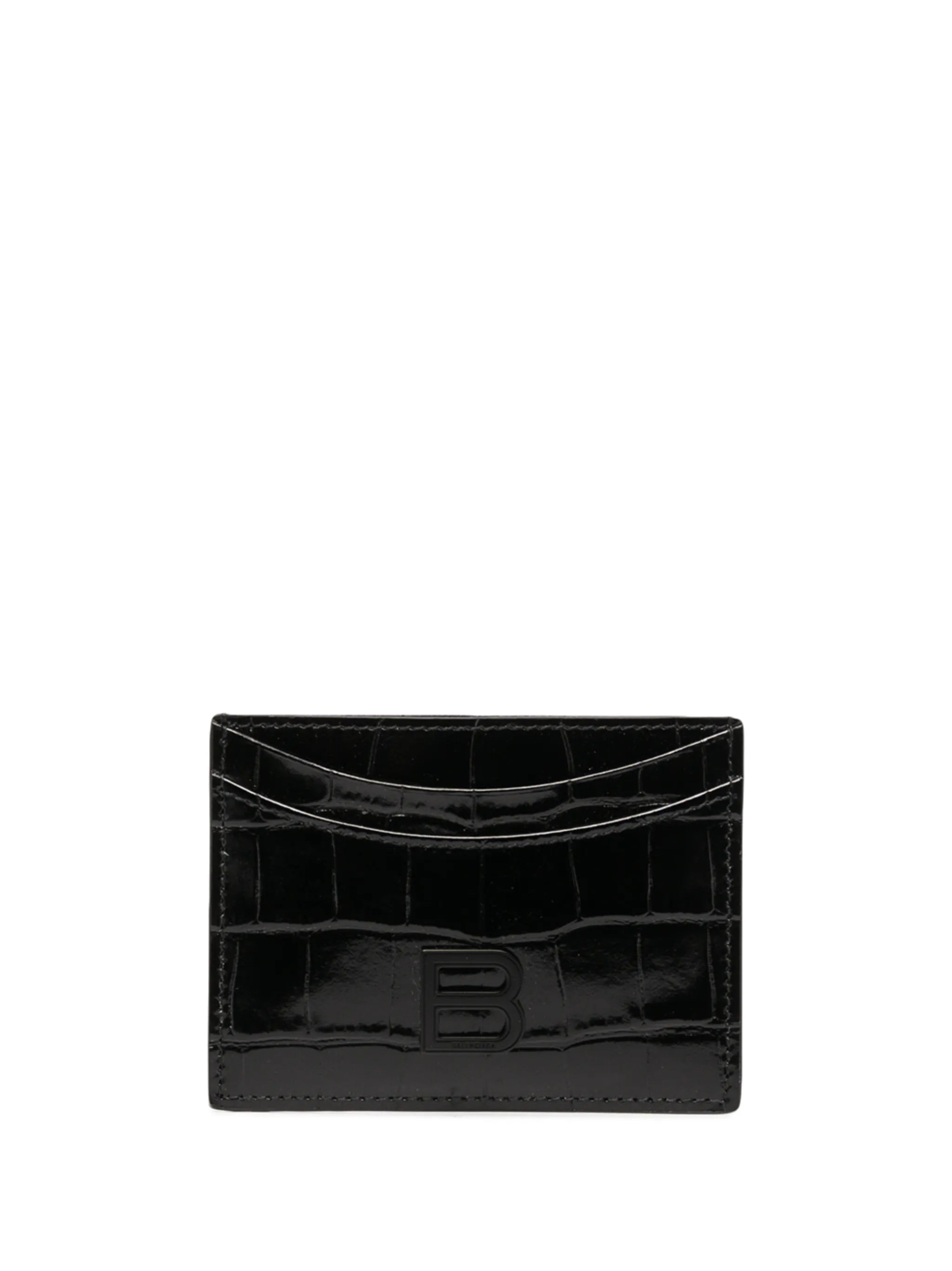 Hourglass logo-plaque cardholder