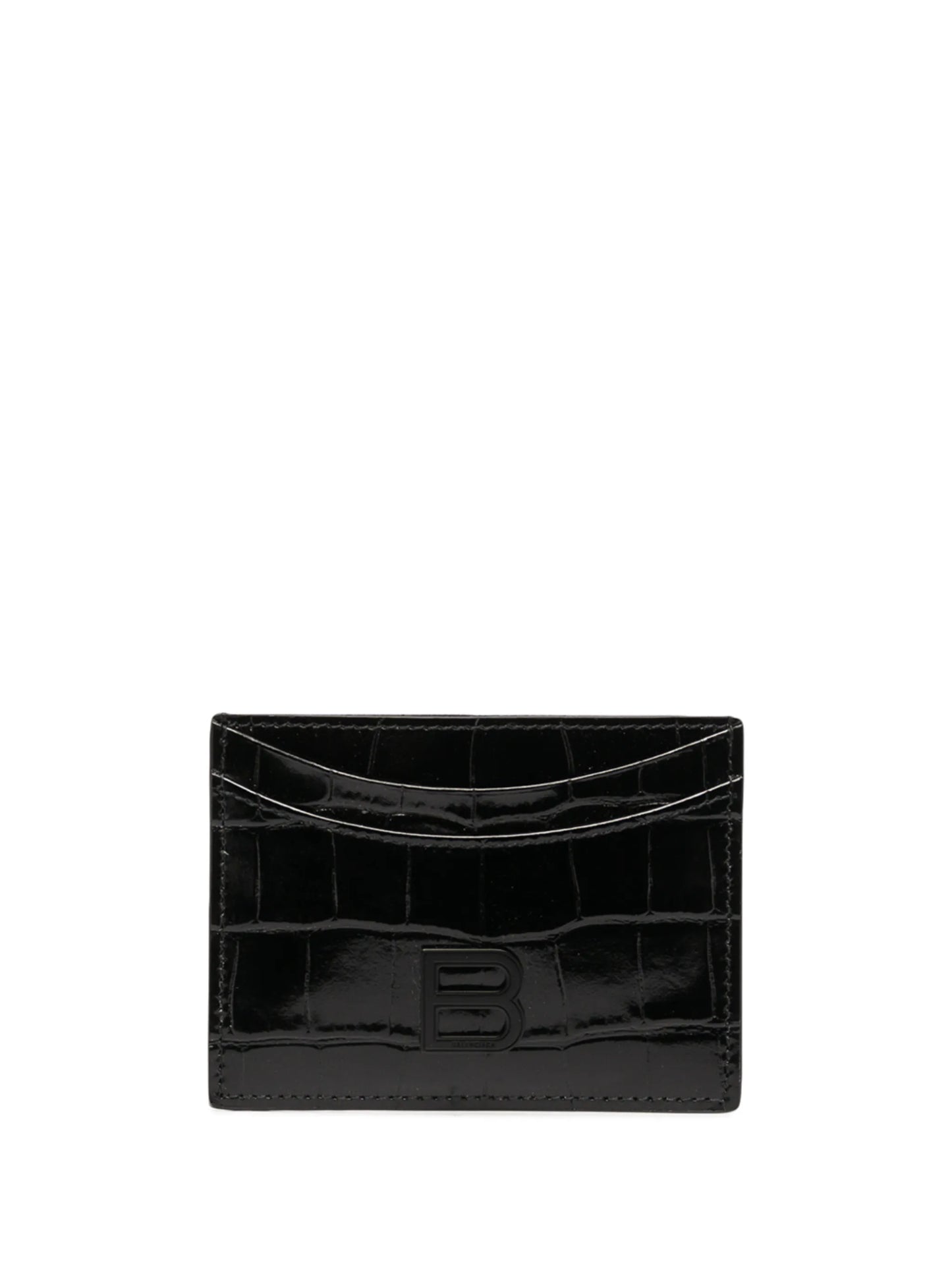 Hourglass logo-plaque cardholder