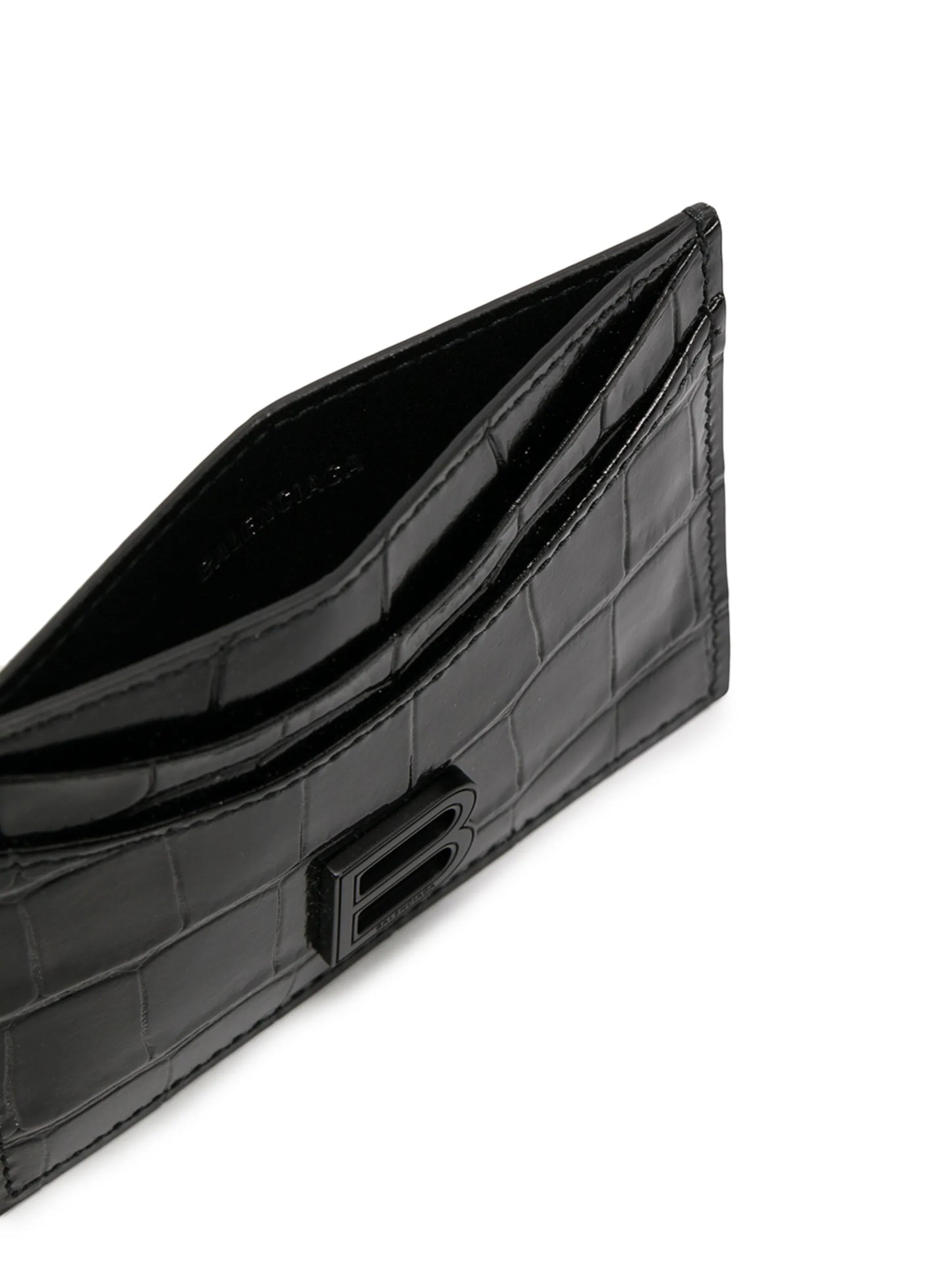 Hourglass logo-plaque cardholder