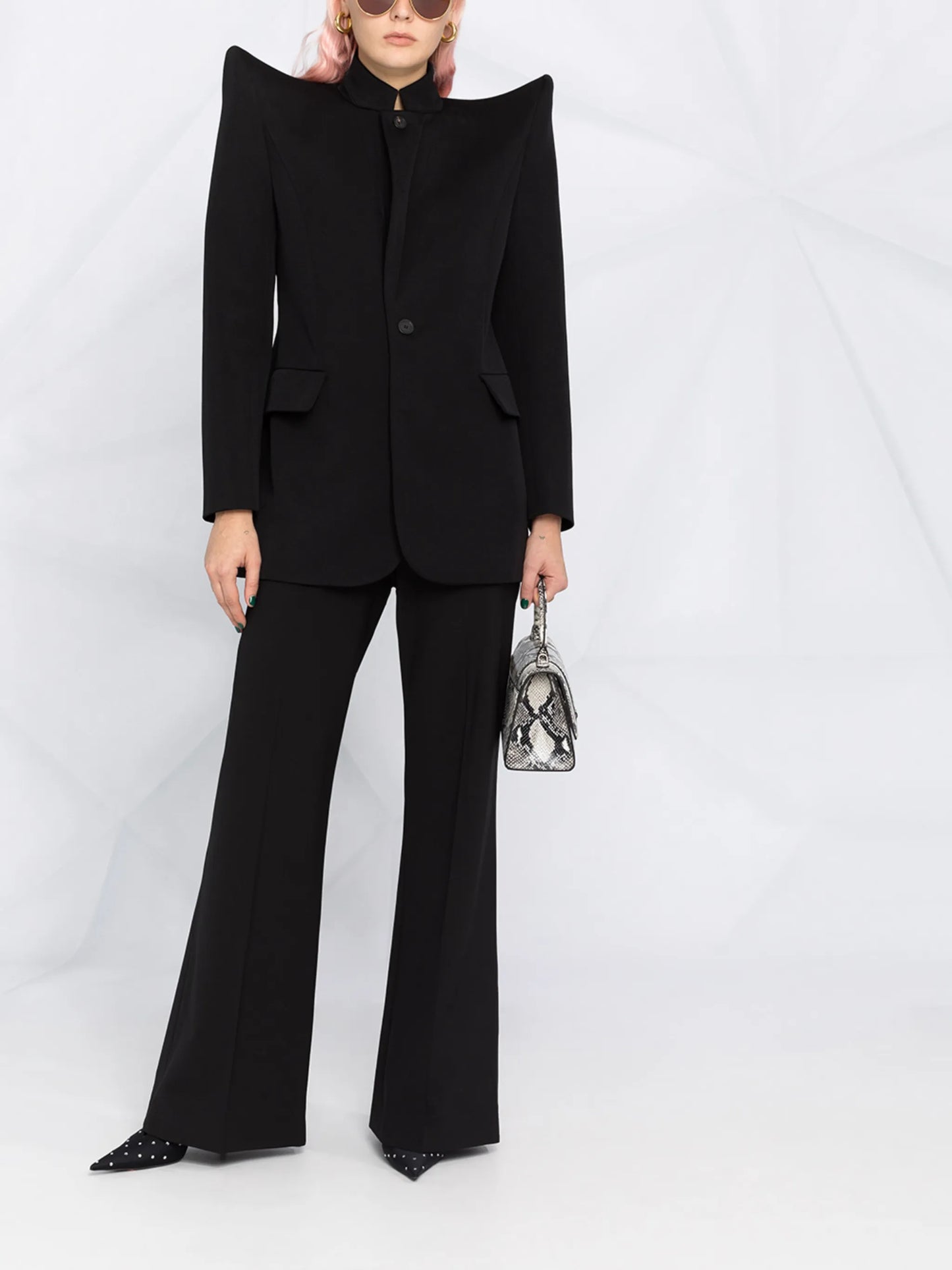 Pagoda single-breasted jacket
