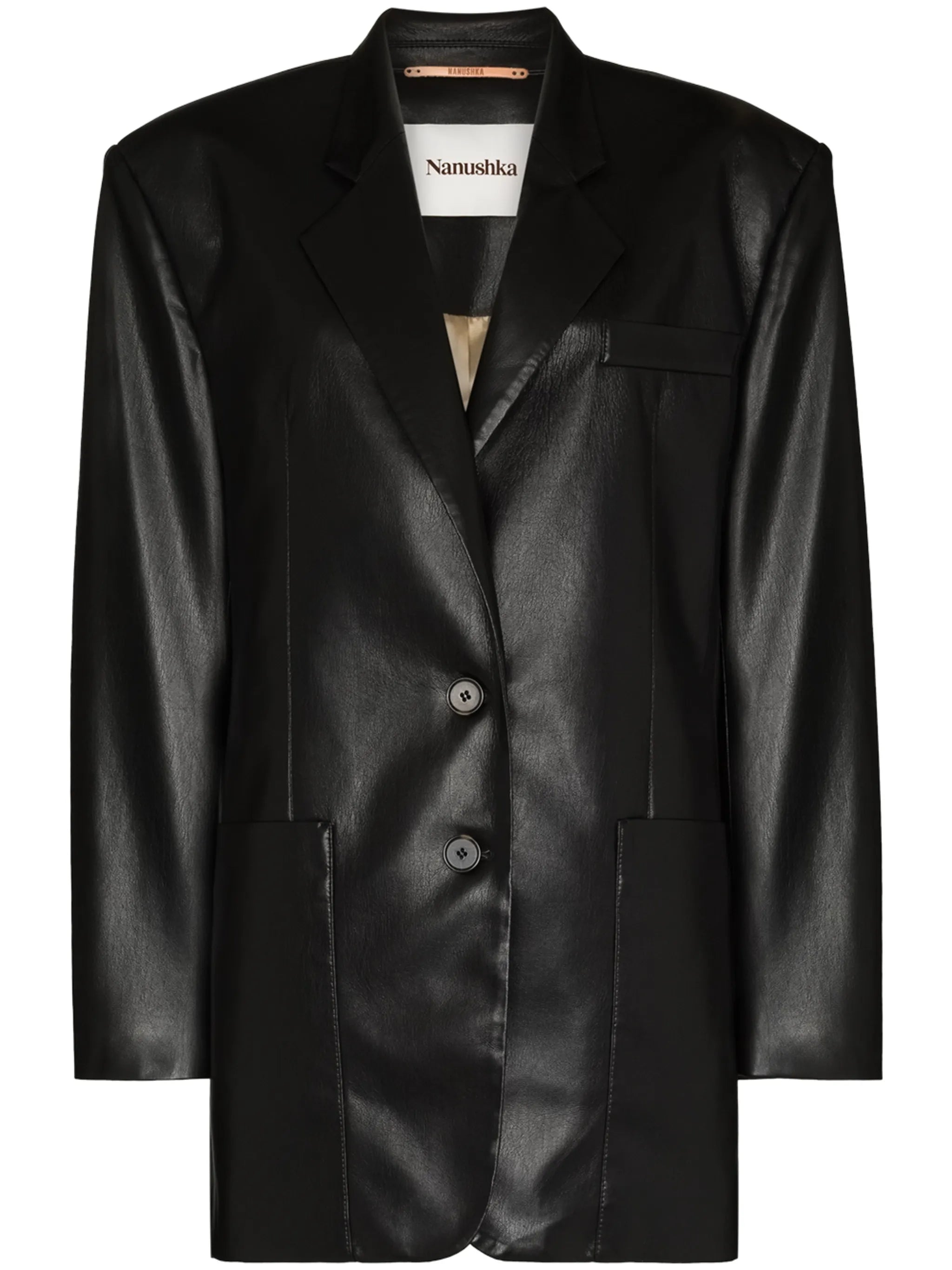 matte single-breasted blazer