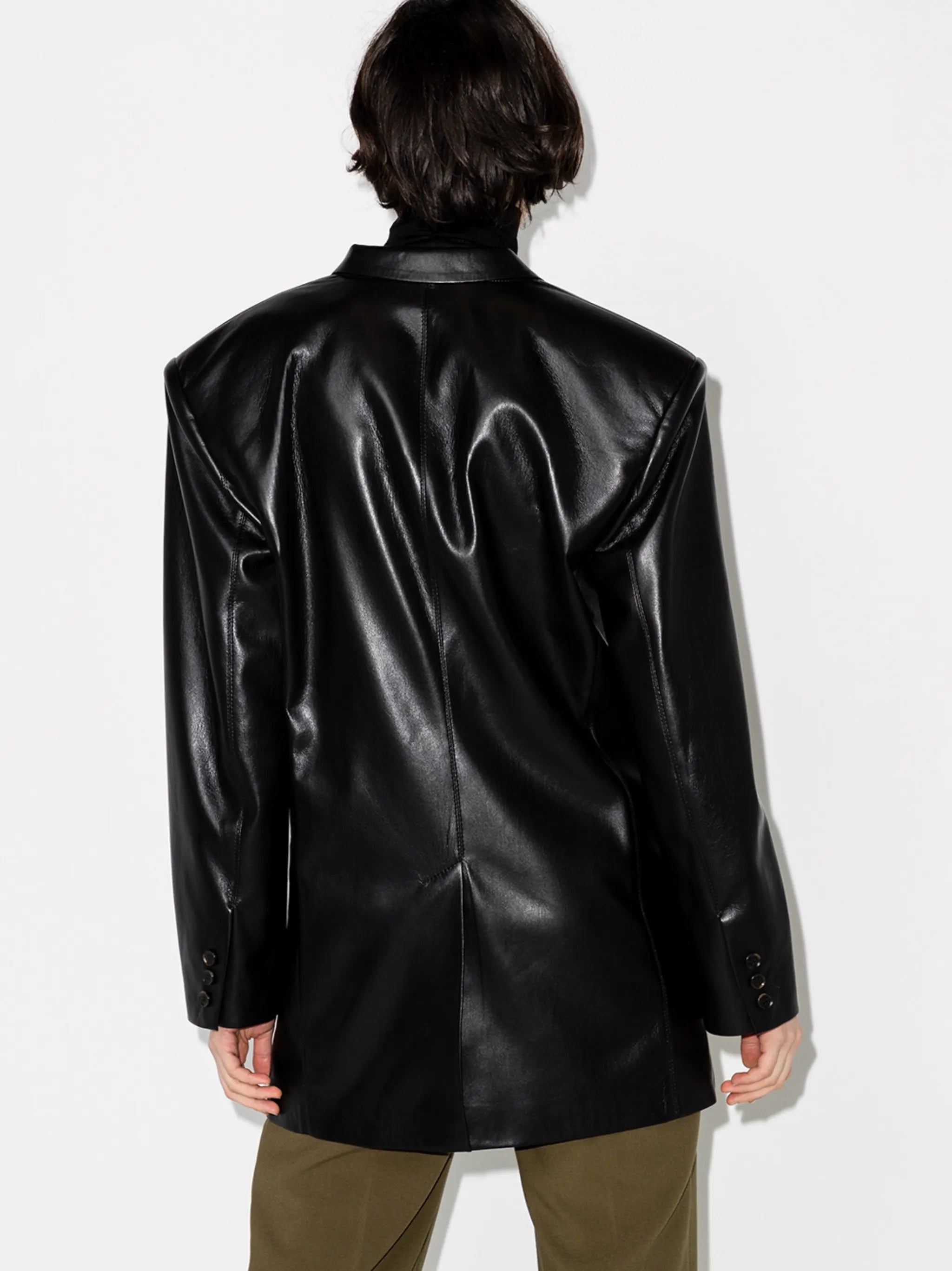 matte single-breasted blazer