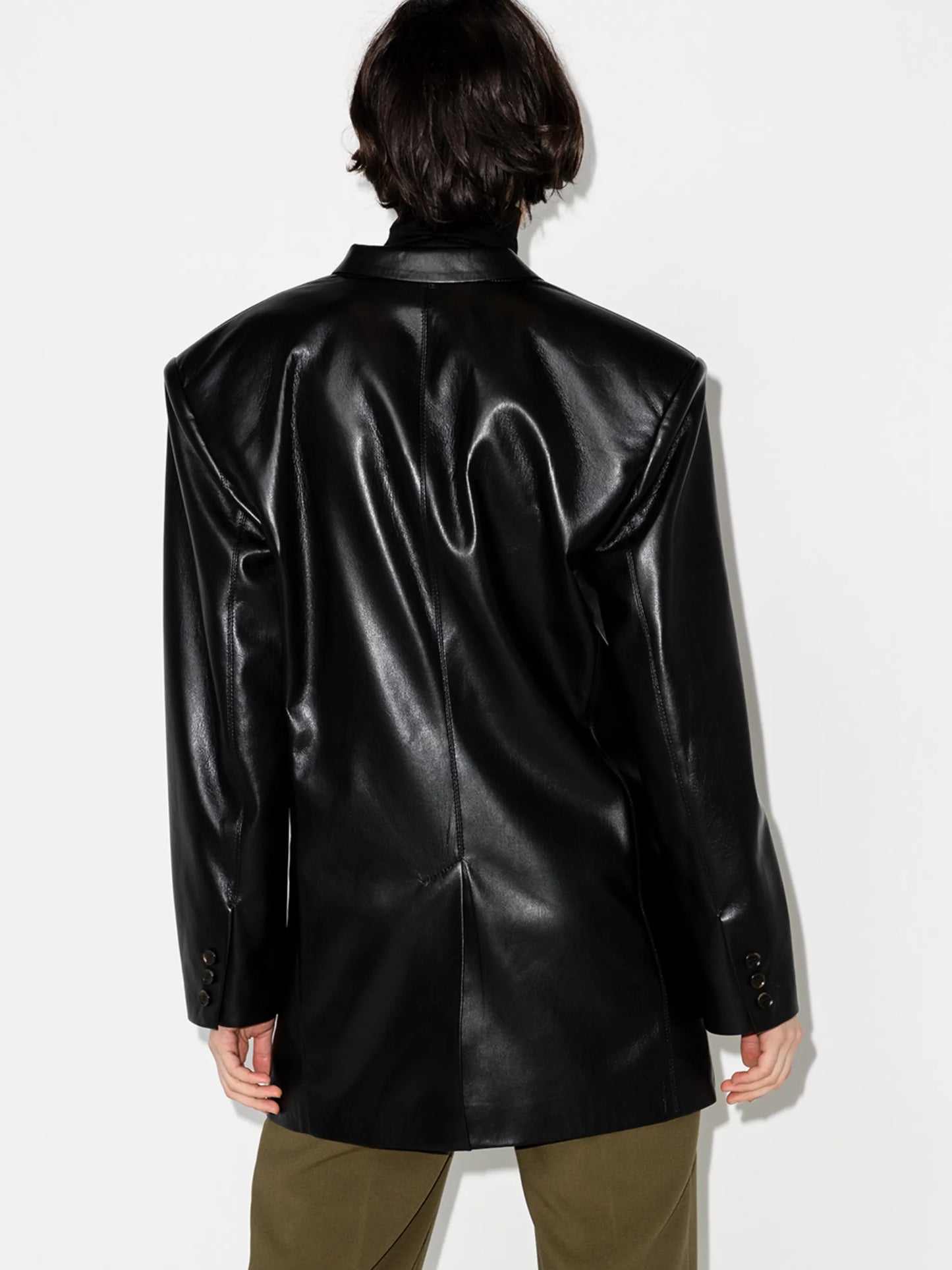 matte single-breasted blazer
