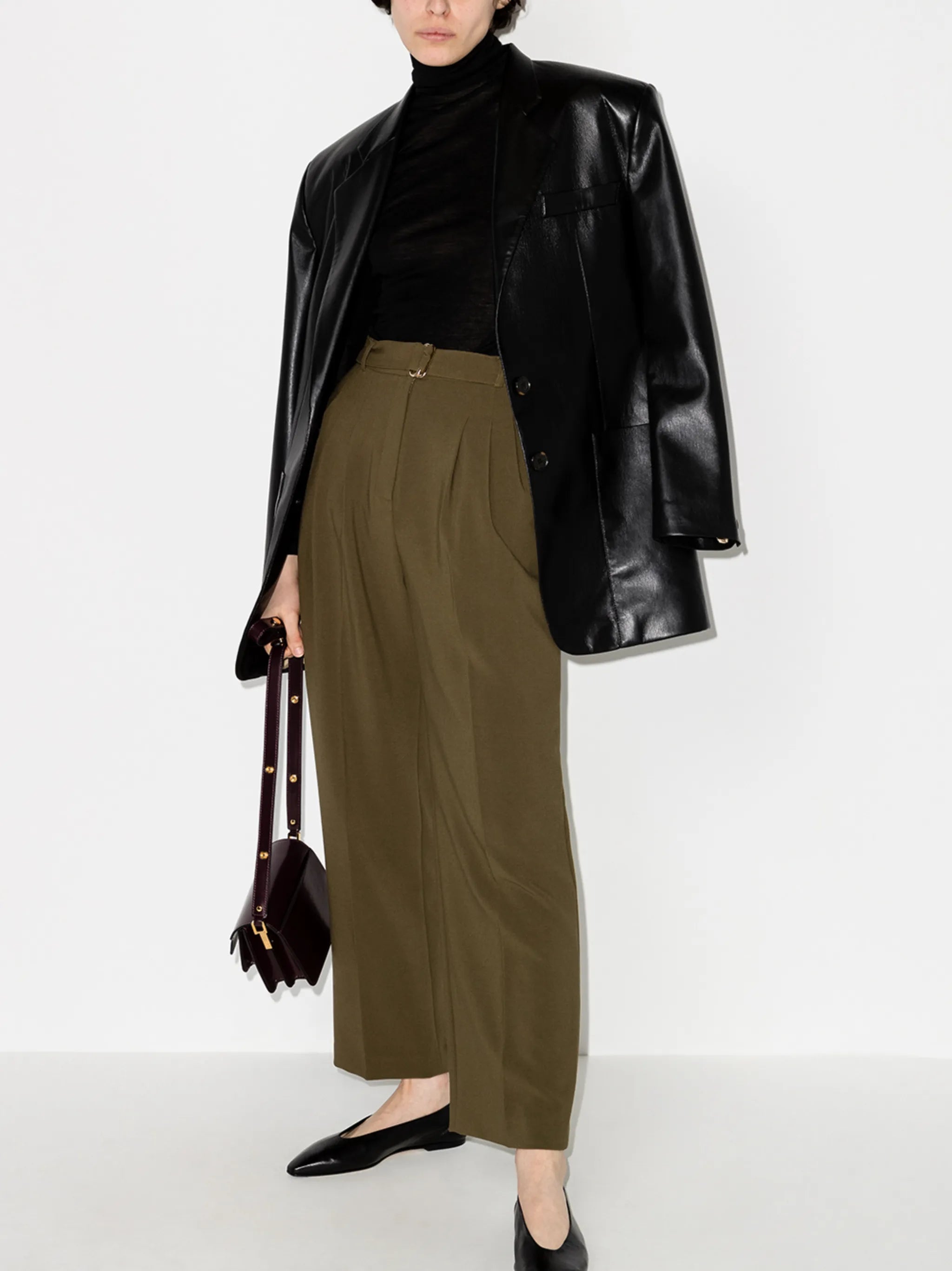 matte single-breasted blazer