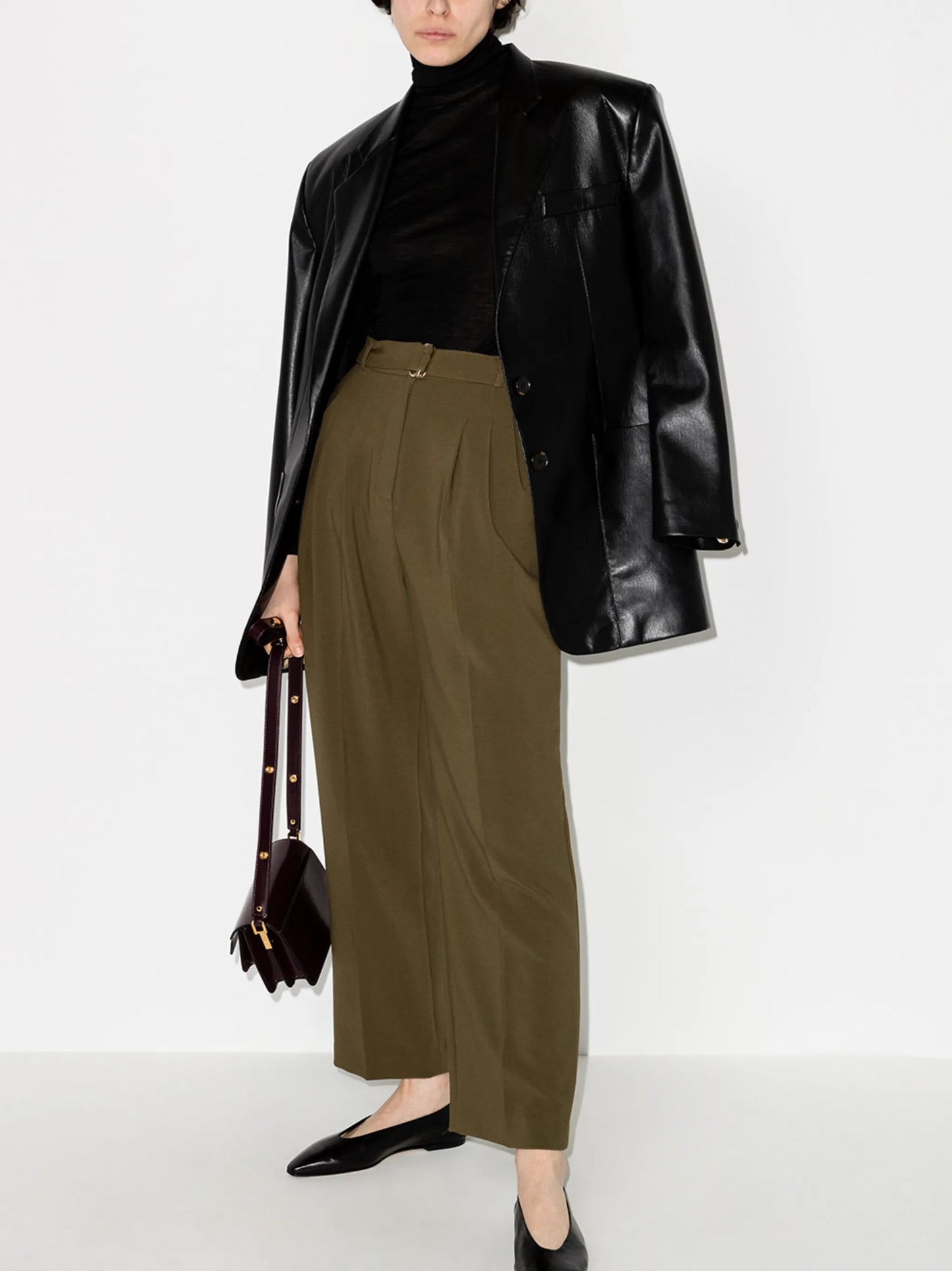 matte single-breasted blazer