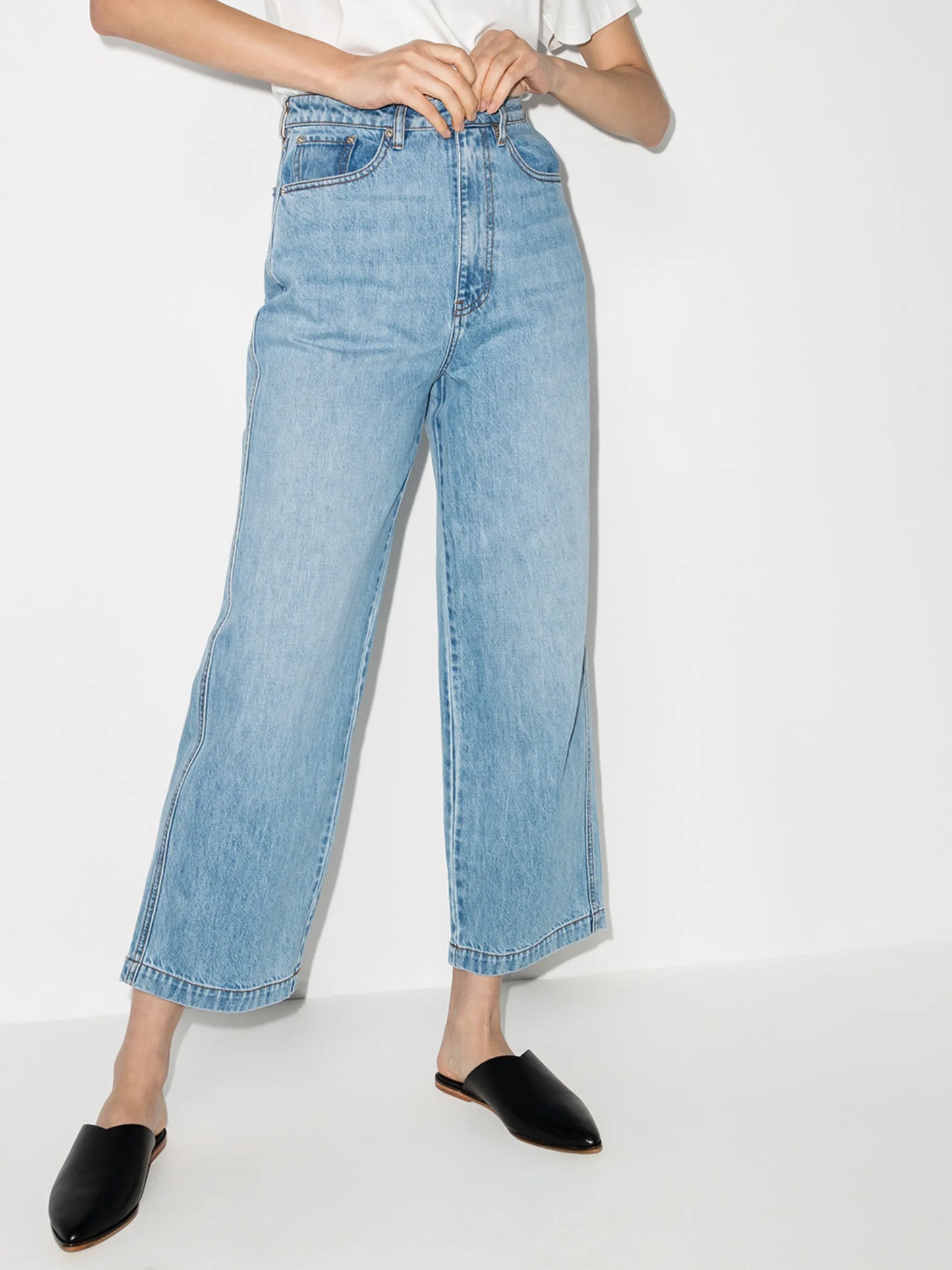 Jane straight-leg cropped jeans