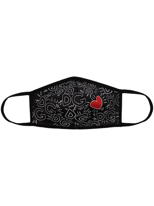 logo-print face mask