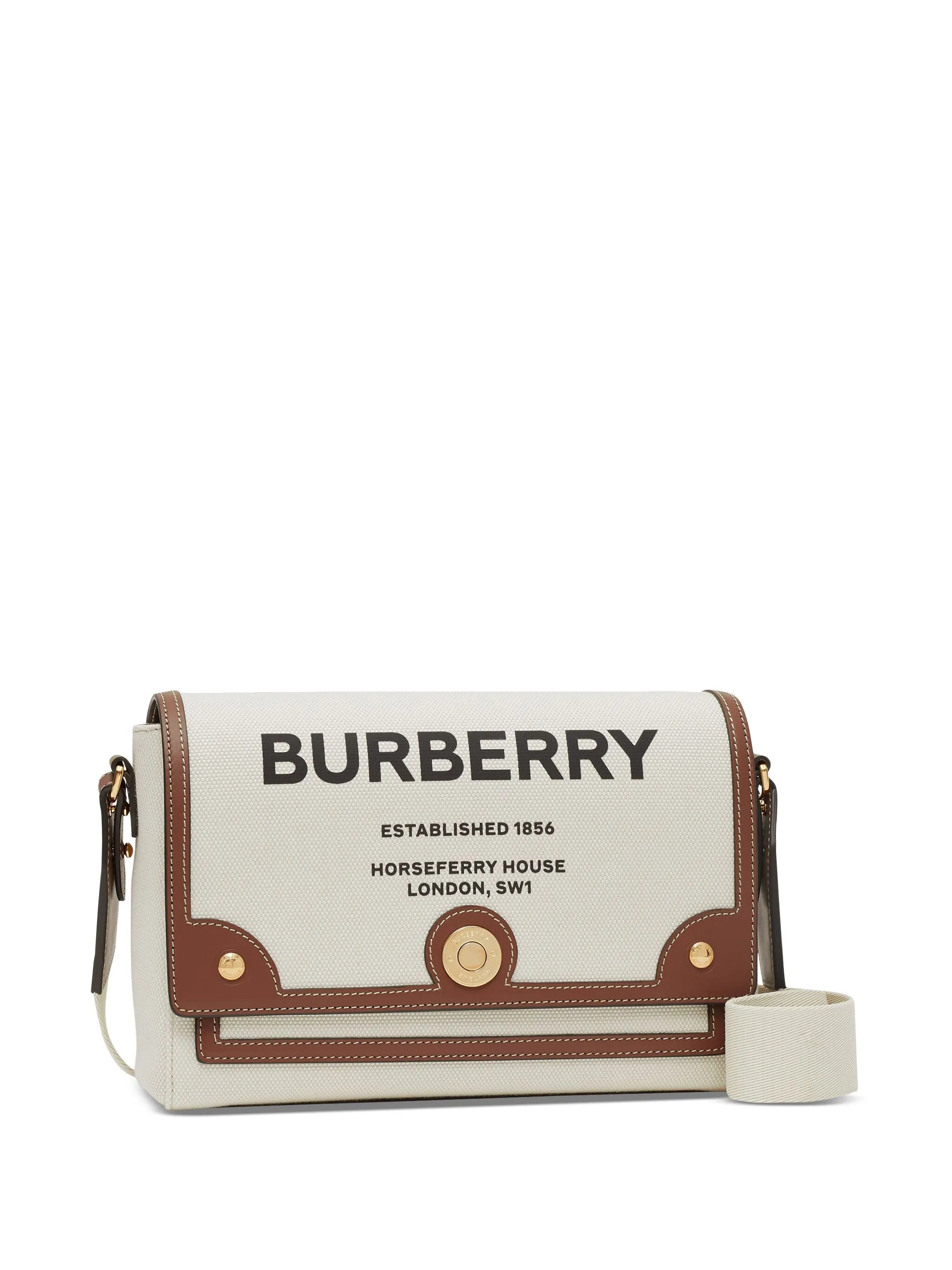 Horseferry print canvas note shoulder bag
