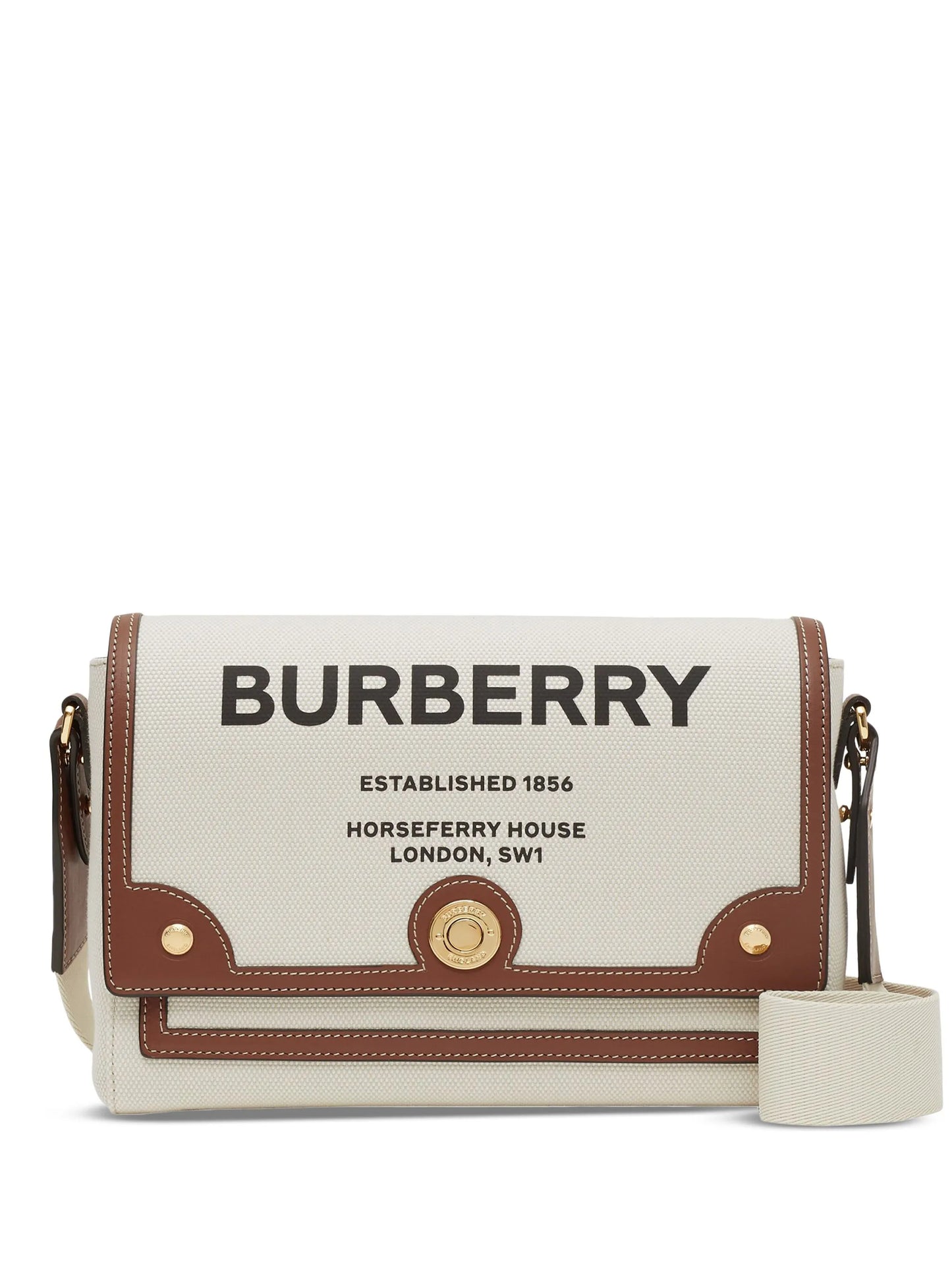 Horseferry print canvas note shoulder bag