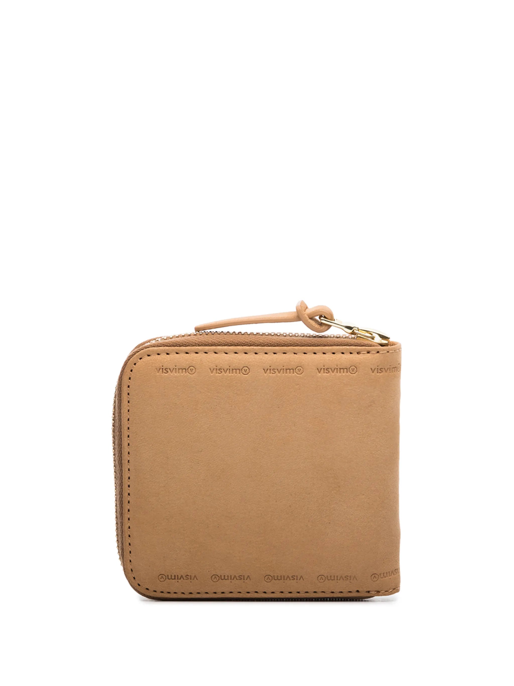 zip-fastening leather wallet