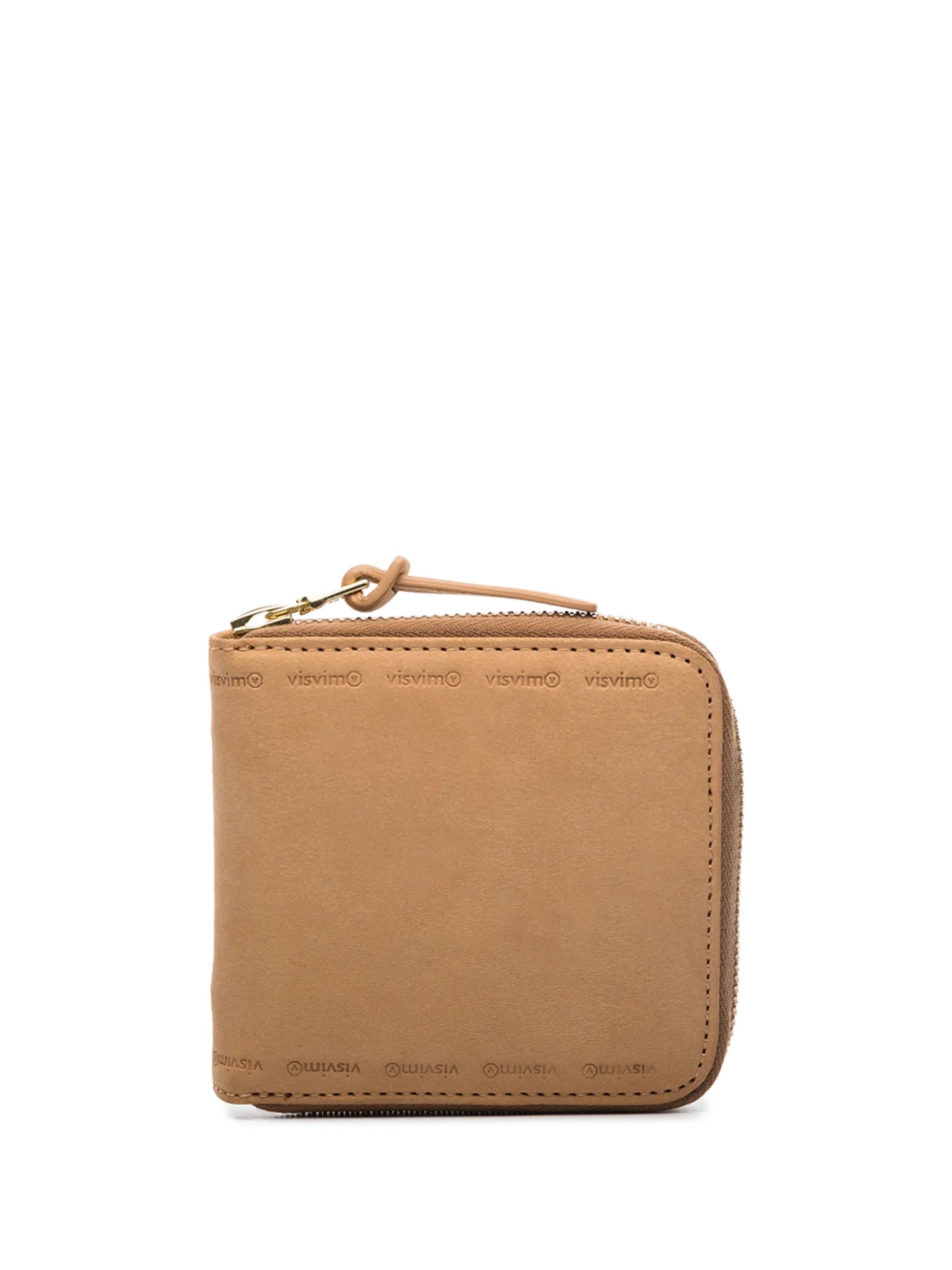 zip-fastening leather wallet