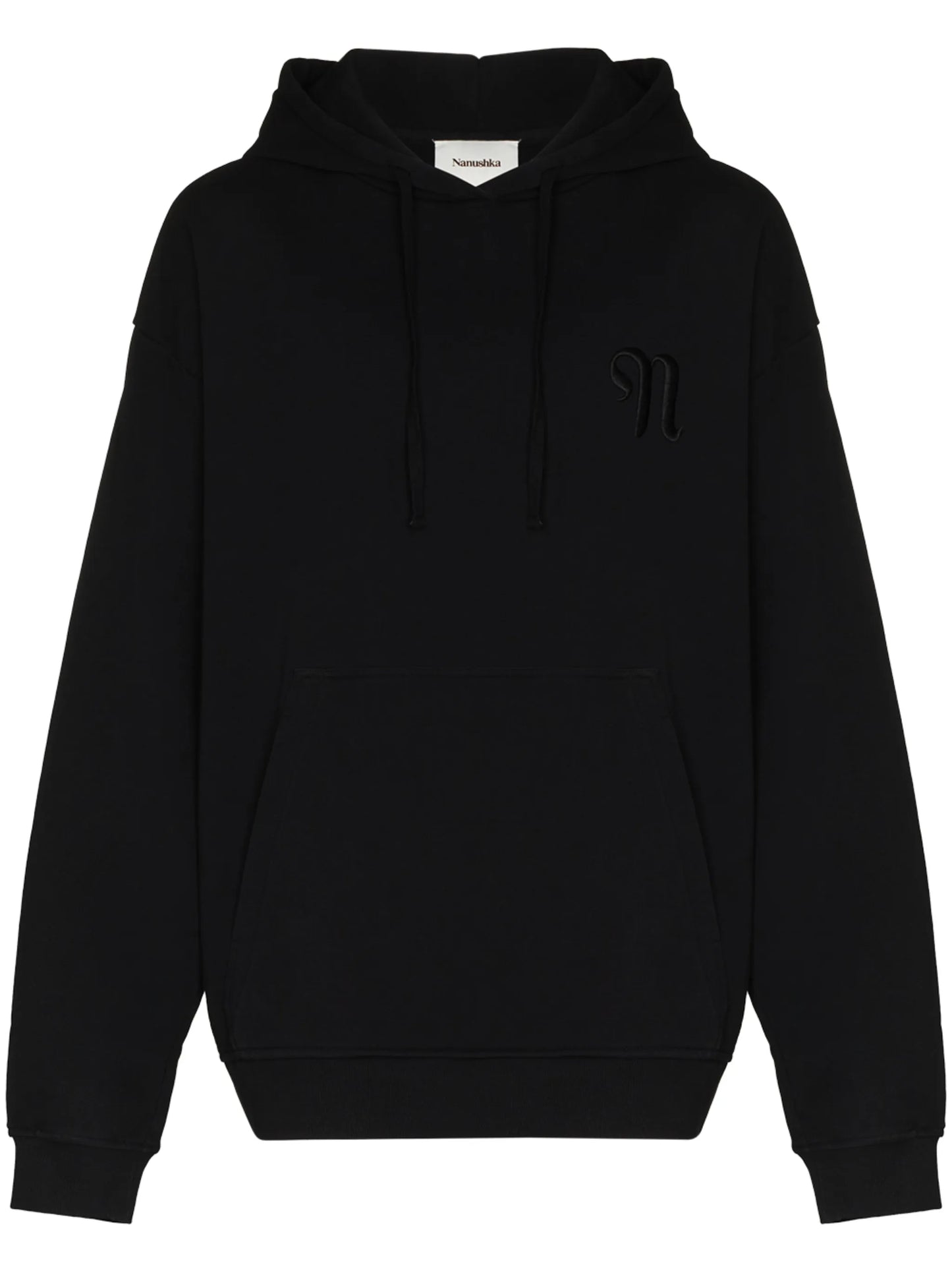 logo-embroidered cotton hoodie