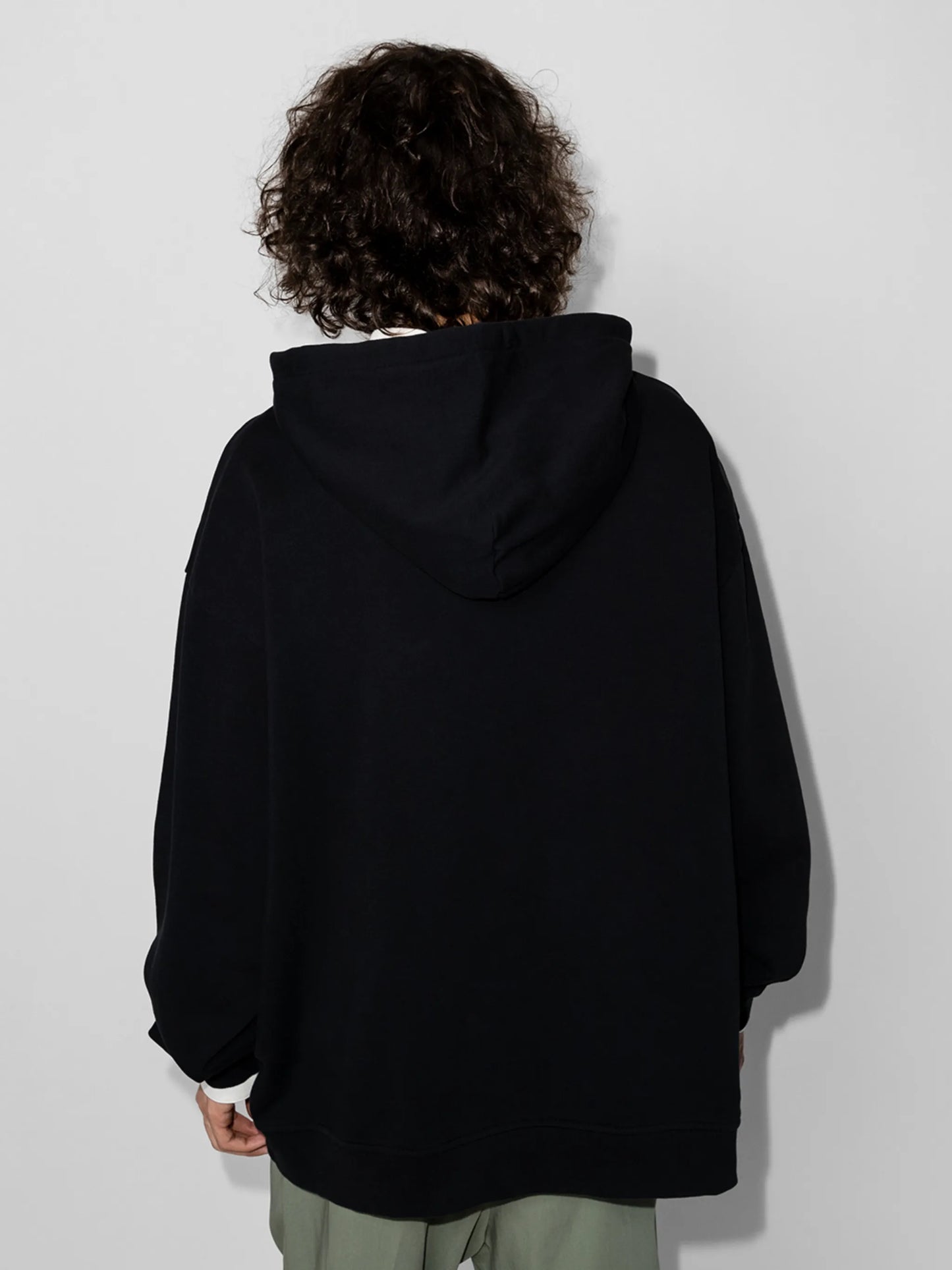 logo-embroidered cotton hoodie