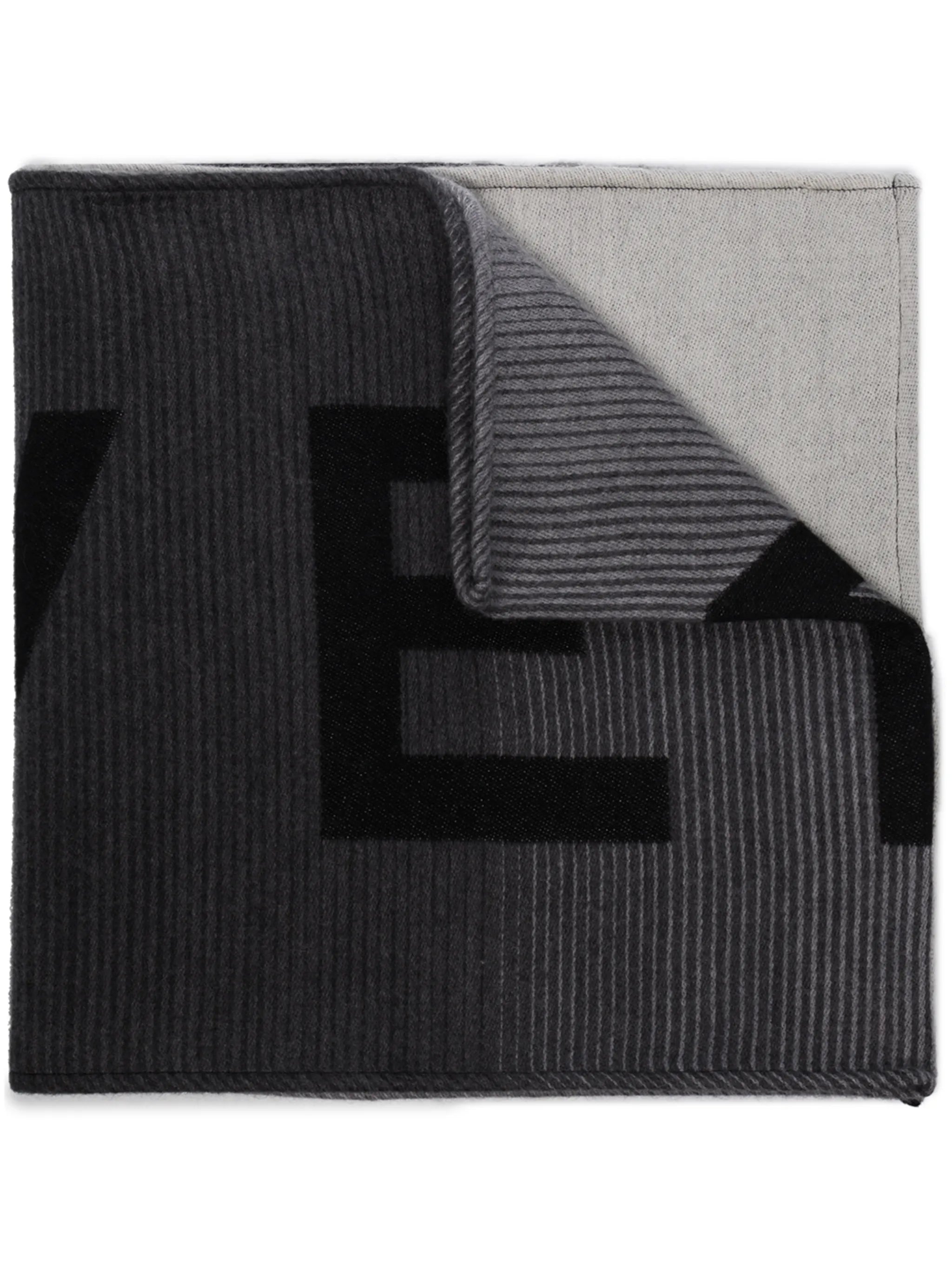 logo knitted scarf