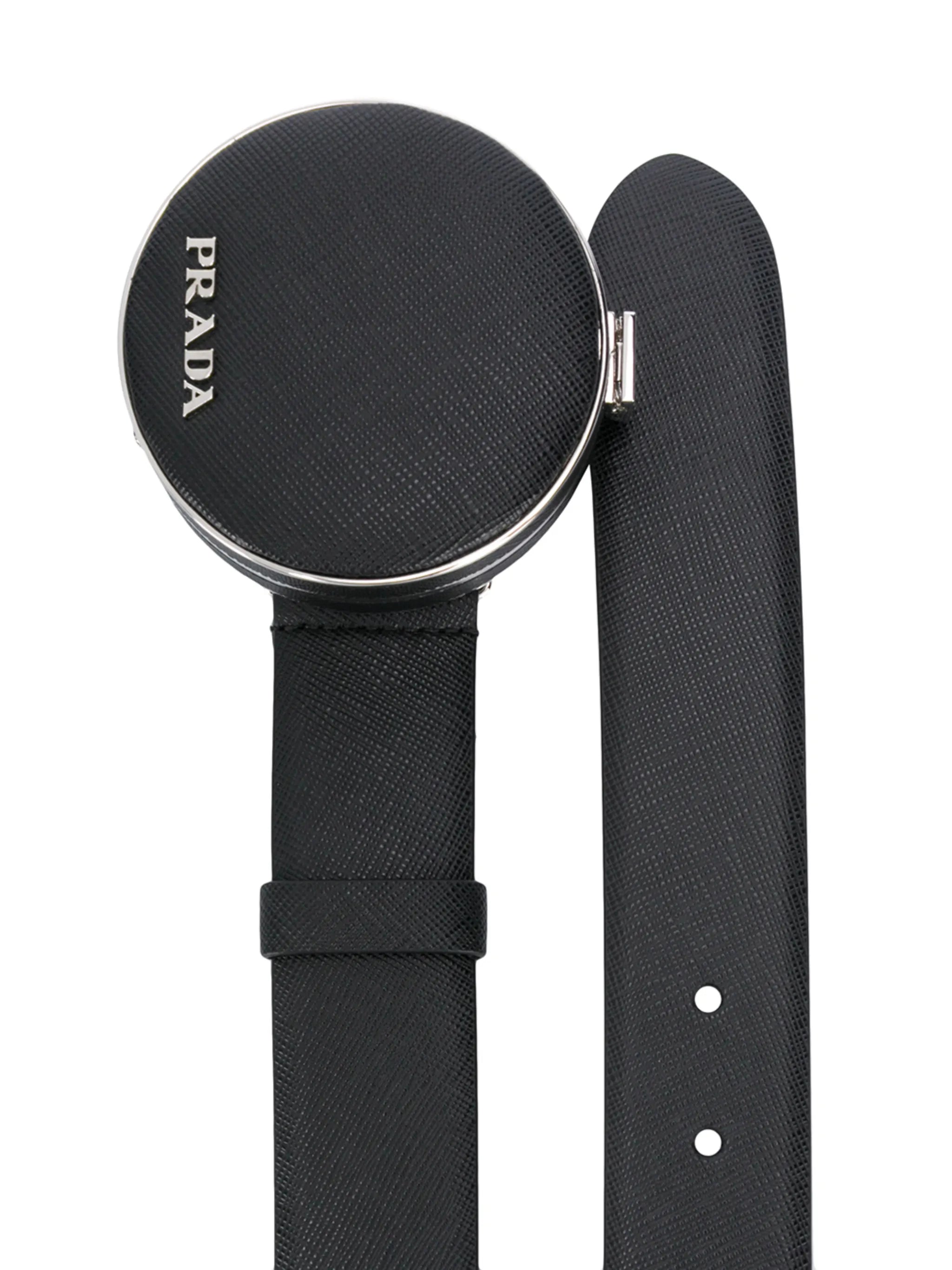 logo-plaque pouch-detail belt