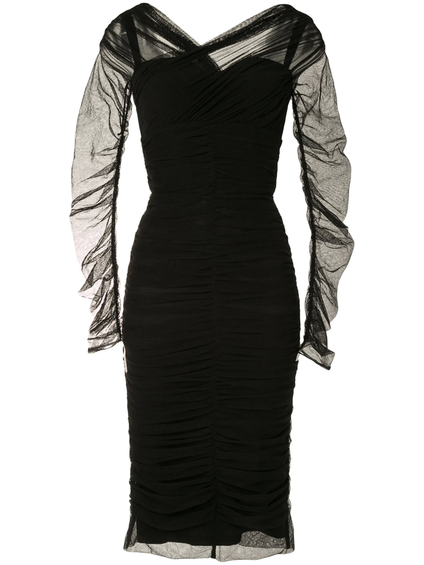 draped midi dress
